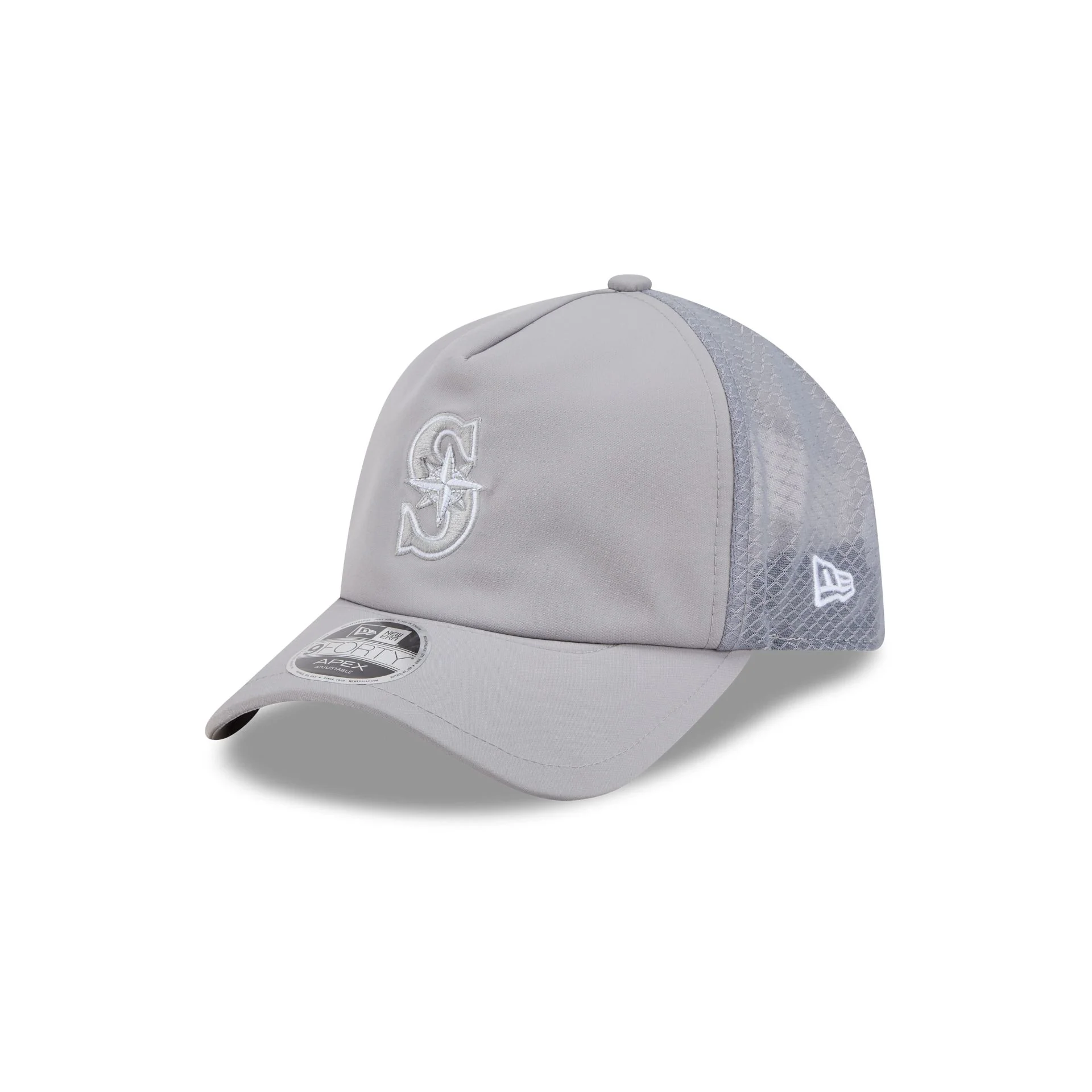 Seattle Mariners 2026 Batting Practice Gray 9FORTY APEX Trucker Hat
