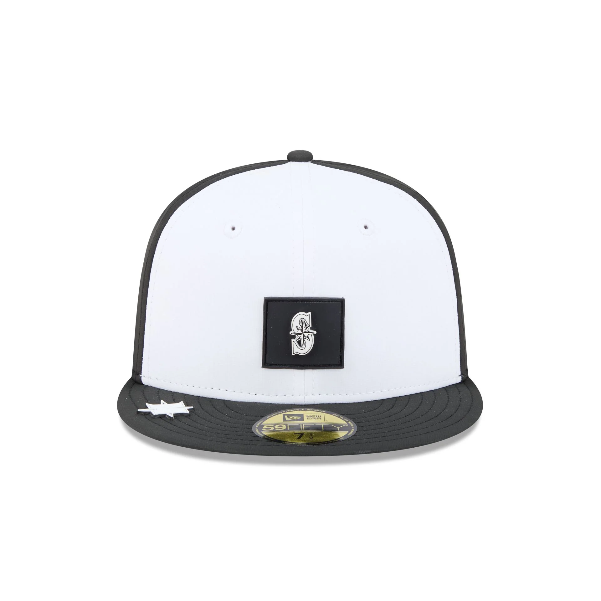 Seattle Mariners 2026 Clubhouse Black & White 59FIFTY Fitted Hat - Image 2