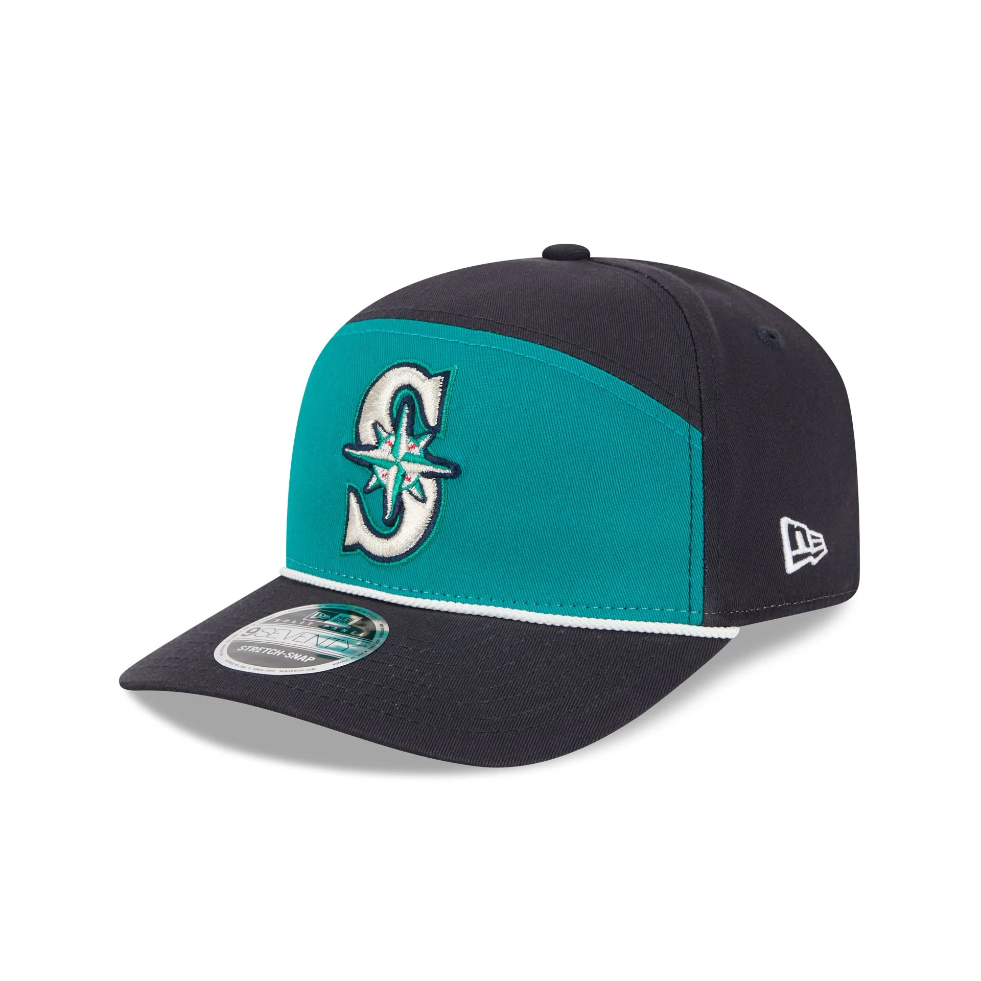 Seattle Mariners Split Panel 9SEVENTY Stretch-Snap Hat