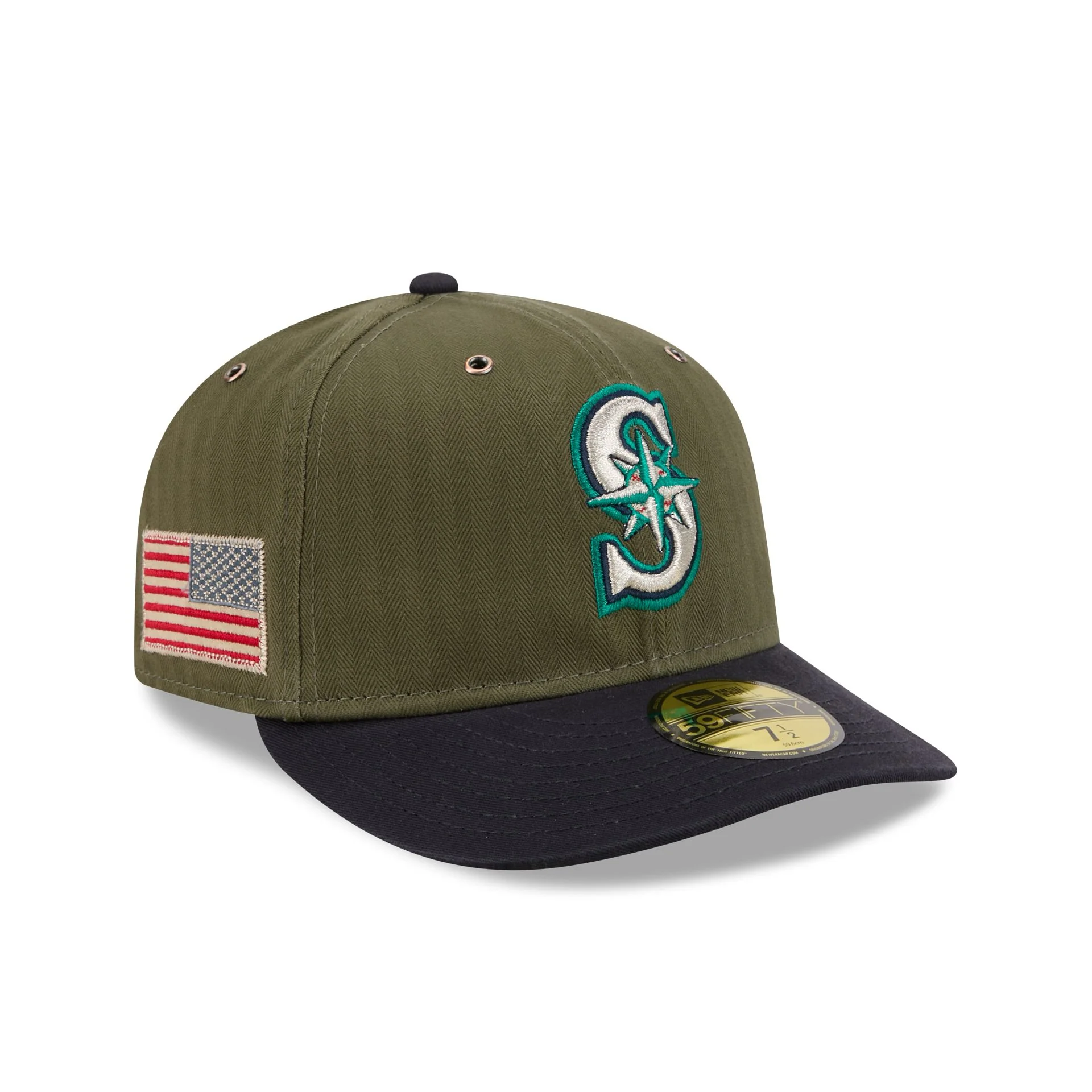 Seattle Mariners Three Looms American Herringbone 59FIFTY Fitted Hat
