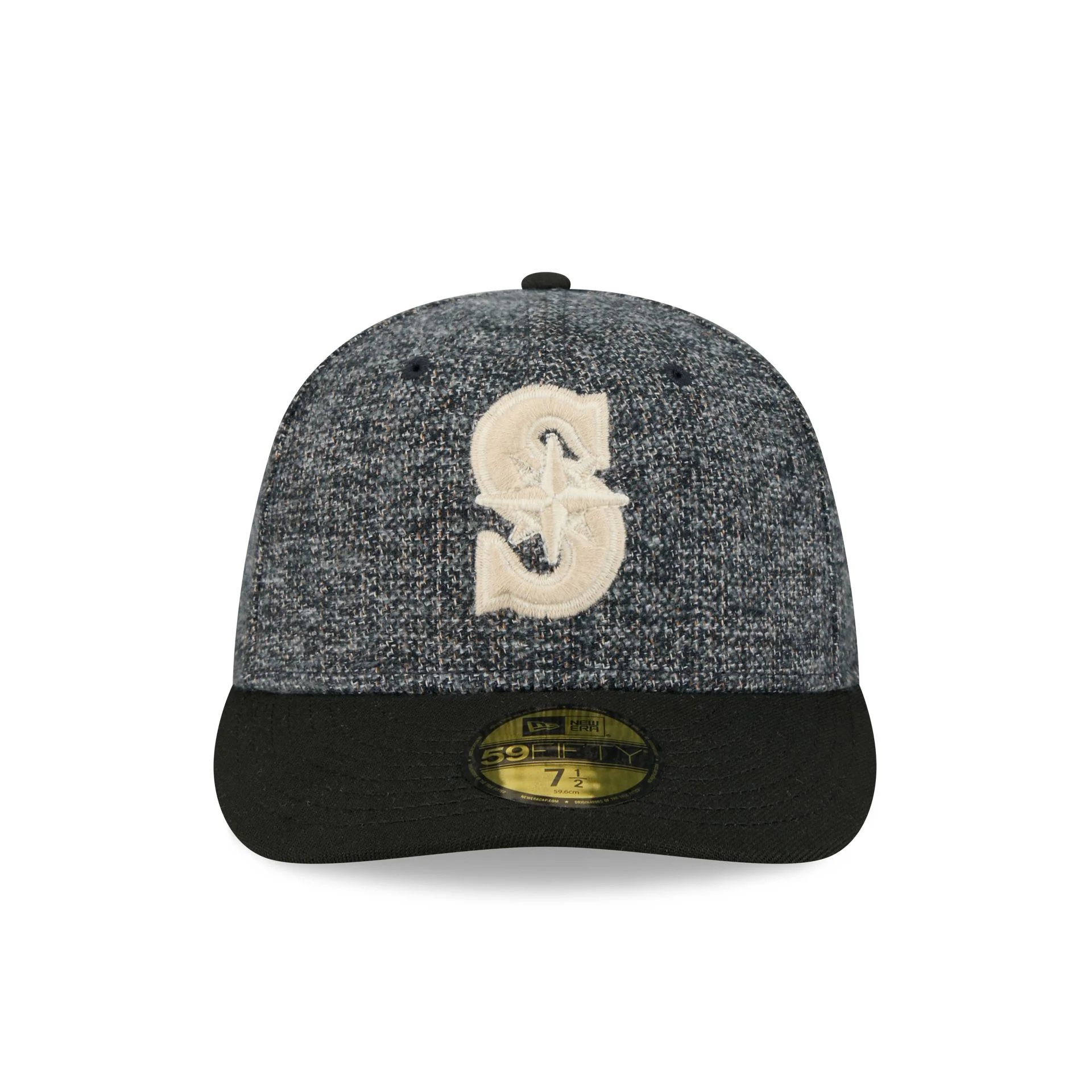 Seattle Mariners Three Looms Tweedy Cotton Black 59FIFTY Fitted Hat - Image 2