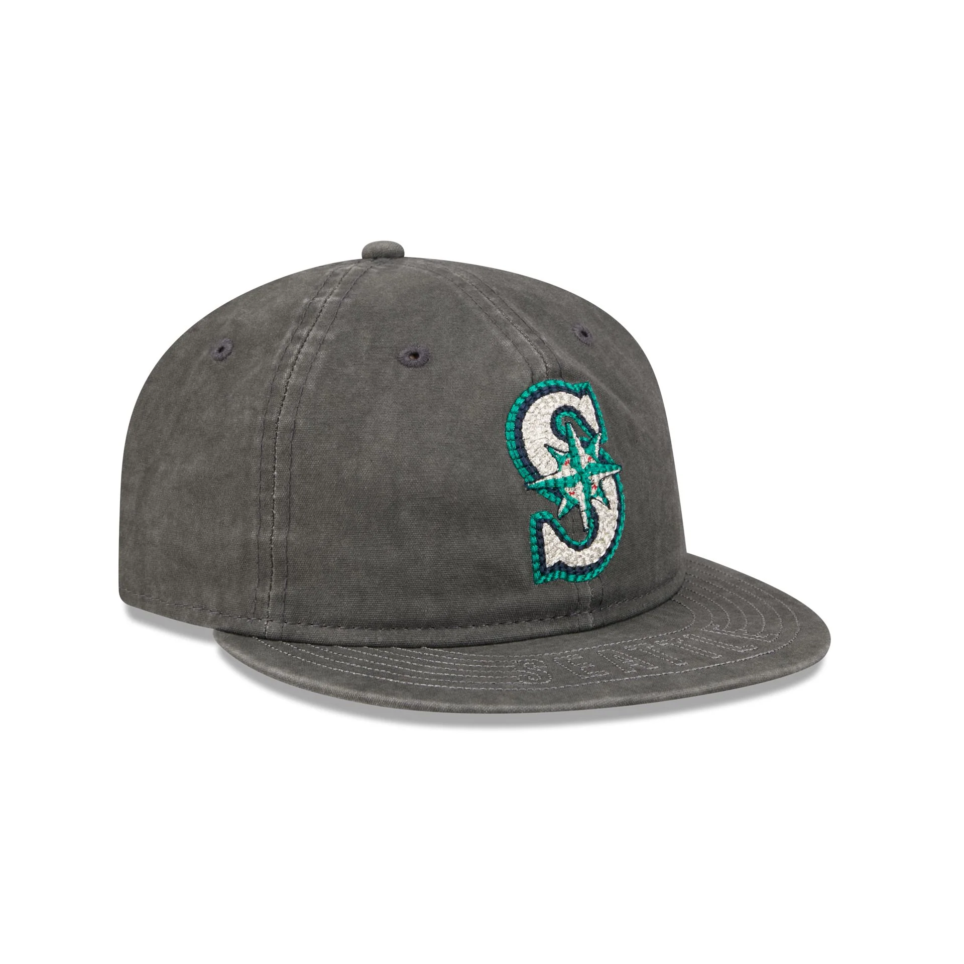 Seattle Mariners Visor Stitch Retro Crown 59FIFTY Fitted Hat - Image 3