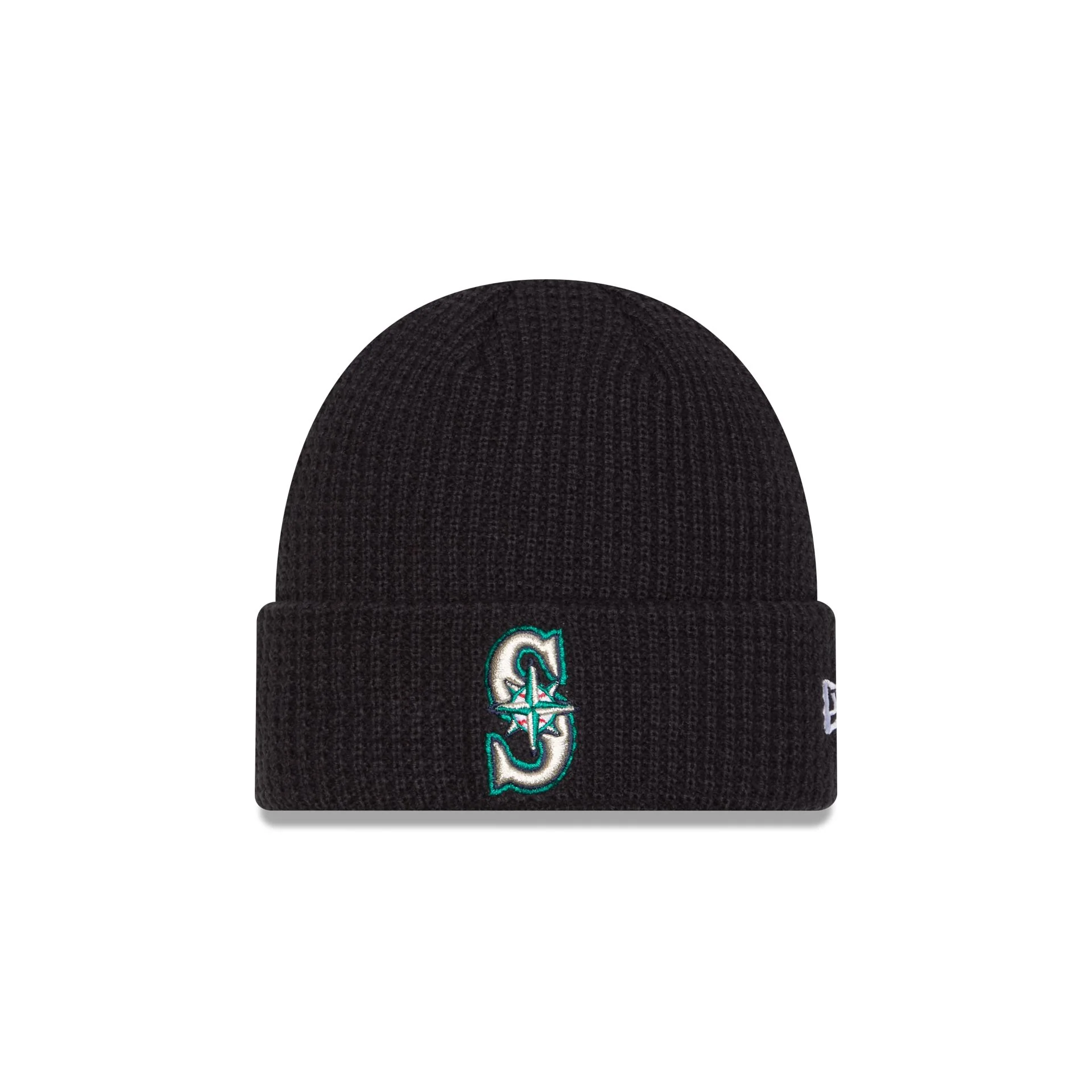 Seattle Mariners Waffle Stitch Knit Beanie Hat