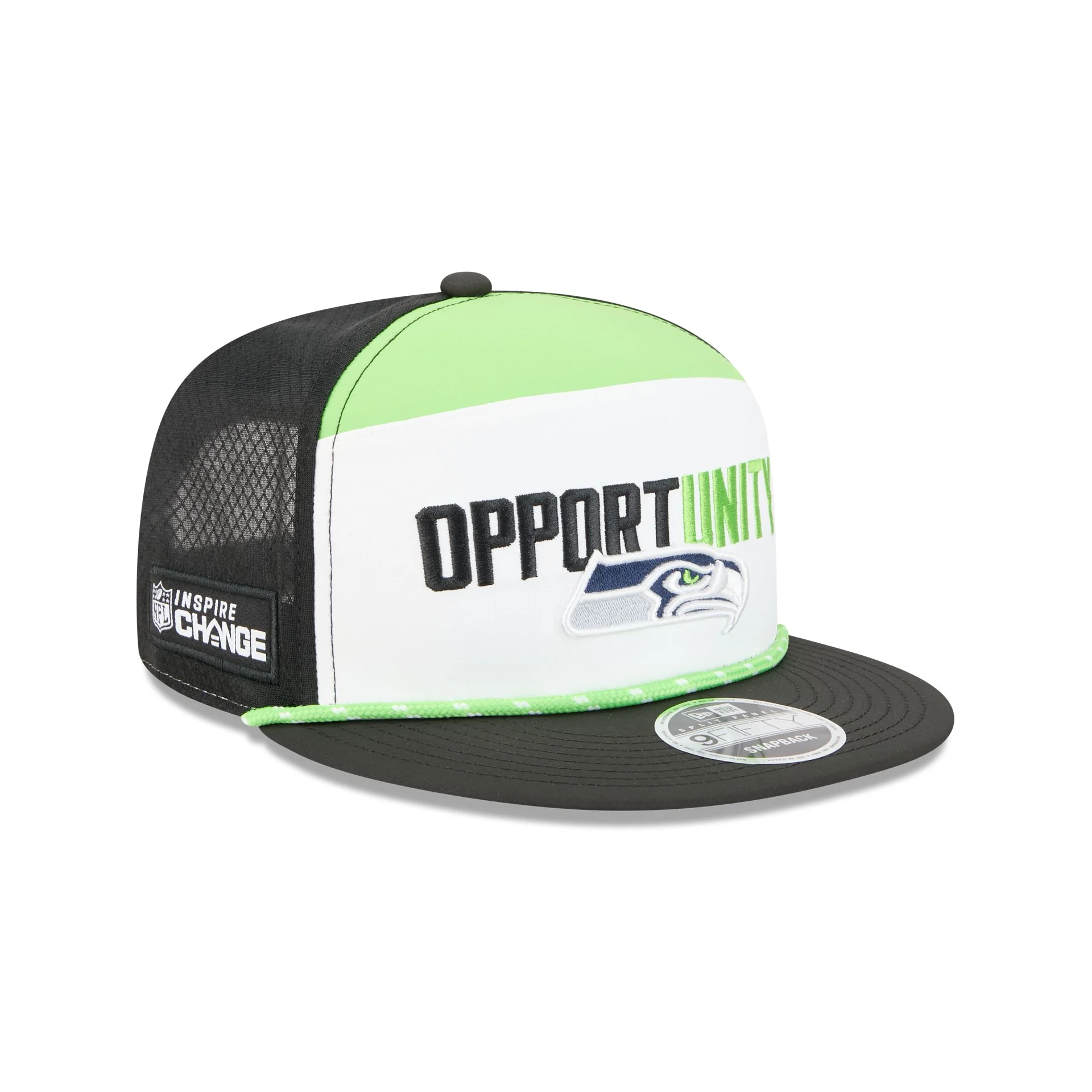 Seattle Seahawks 2025 Inspire Change Split Panel 9FIFTY Snapback Hat - Image 3