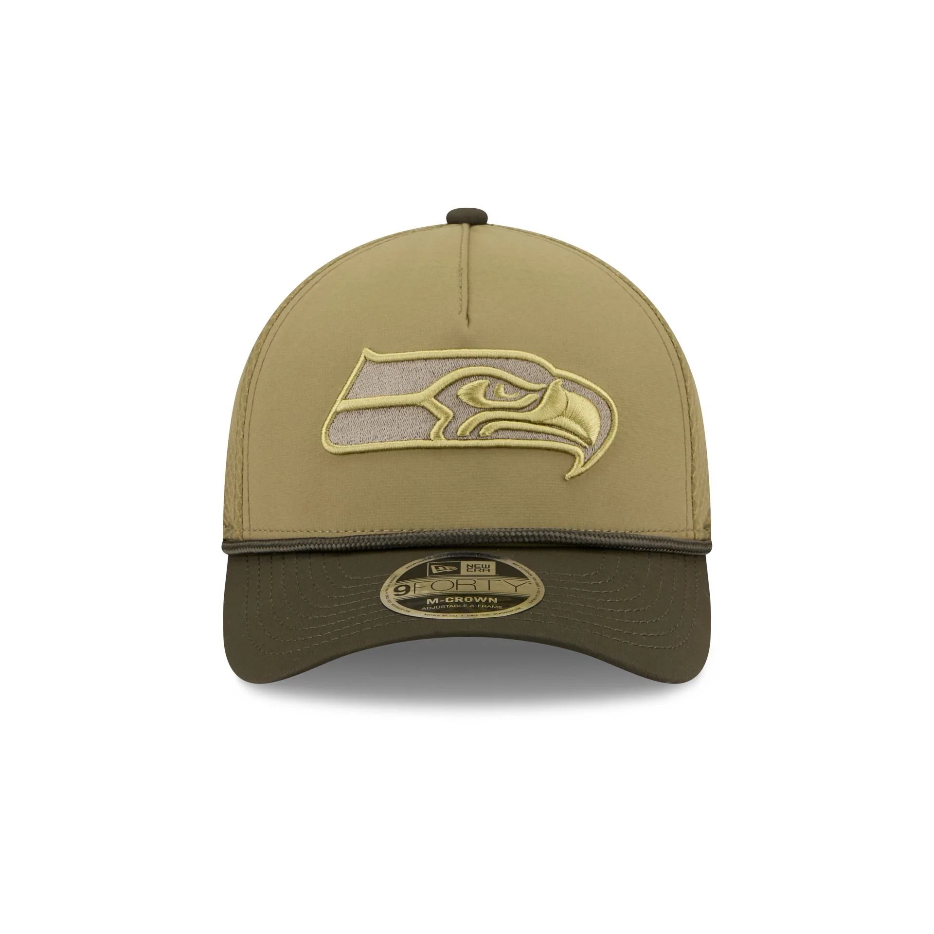Seattle Seahawks 2025 Salute to Service 9FORTY M-Crown A-Frame Trucker Hat - Image 2