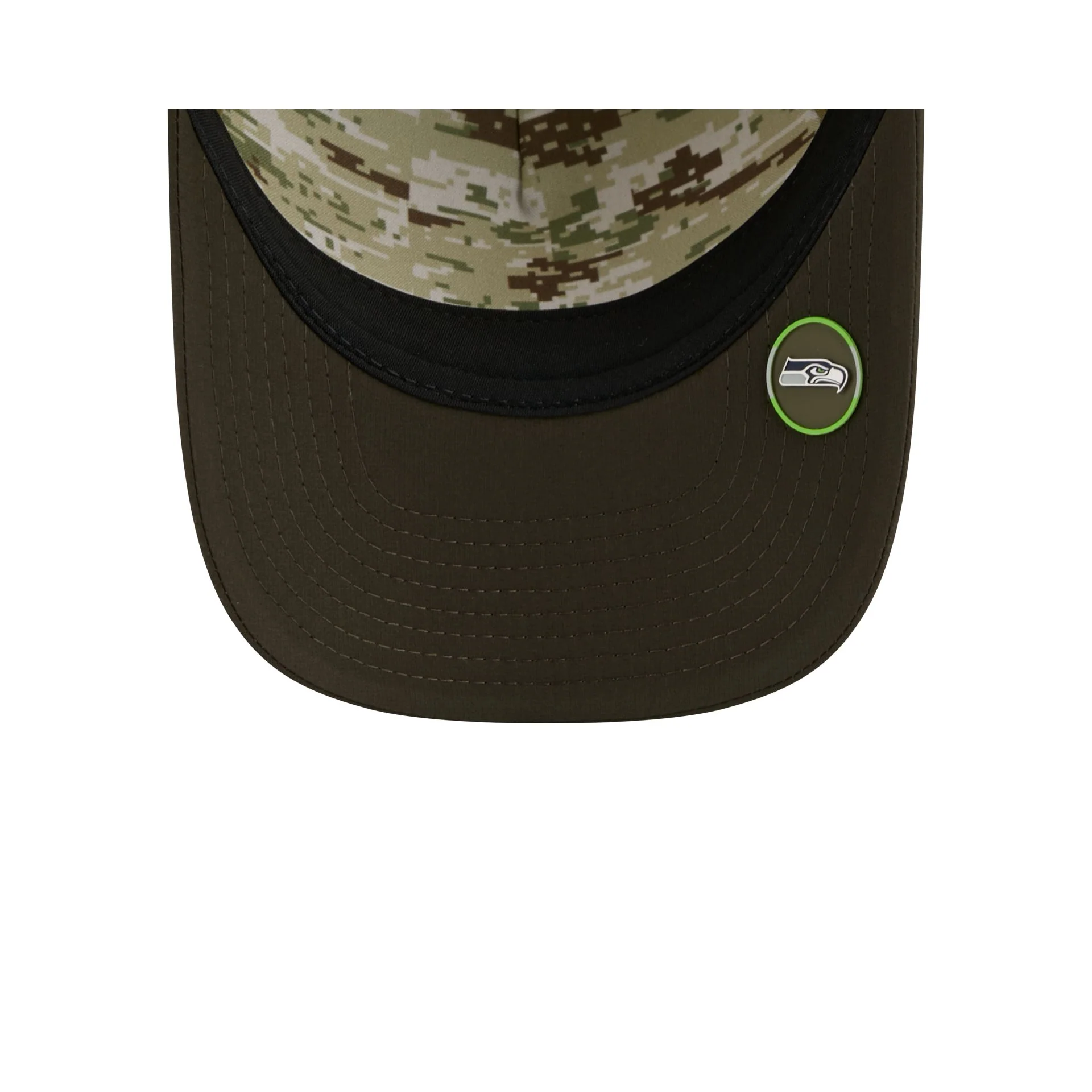 Seattle Seahawks 2025 Salute to Service 9FORTY M-Crown A-Frame Trucker Hat - Image 7