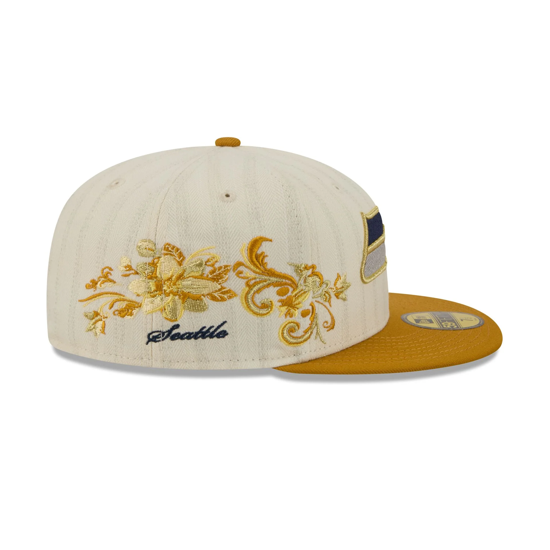 Seattle Seahawks Chrome Herringbone 59FIFTY Fitted Hat - Image 4