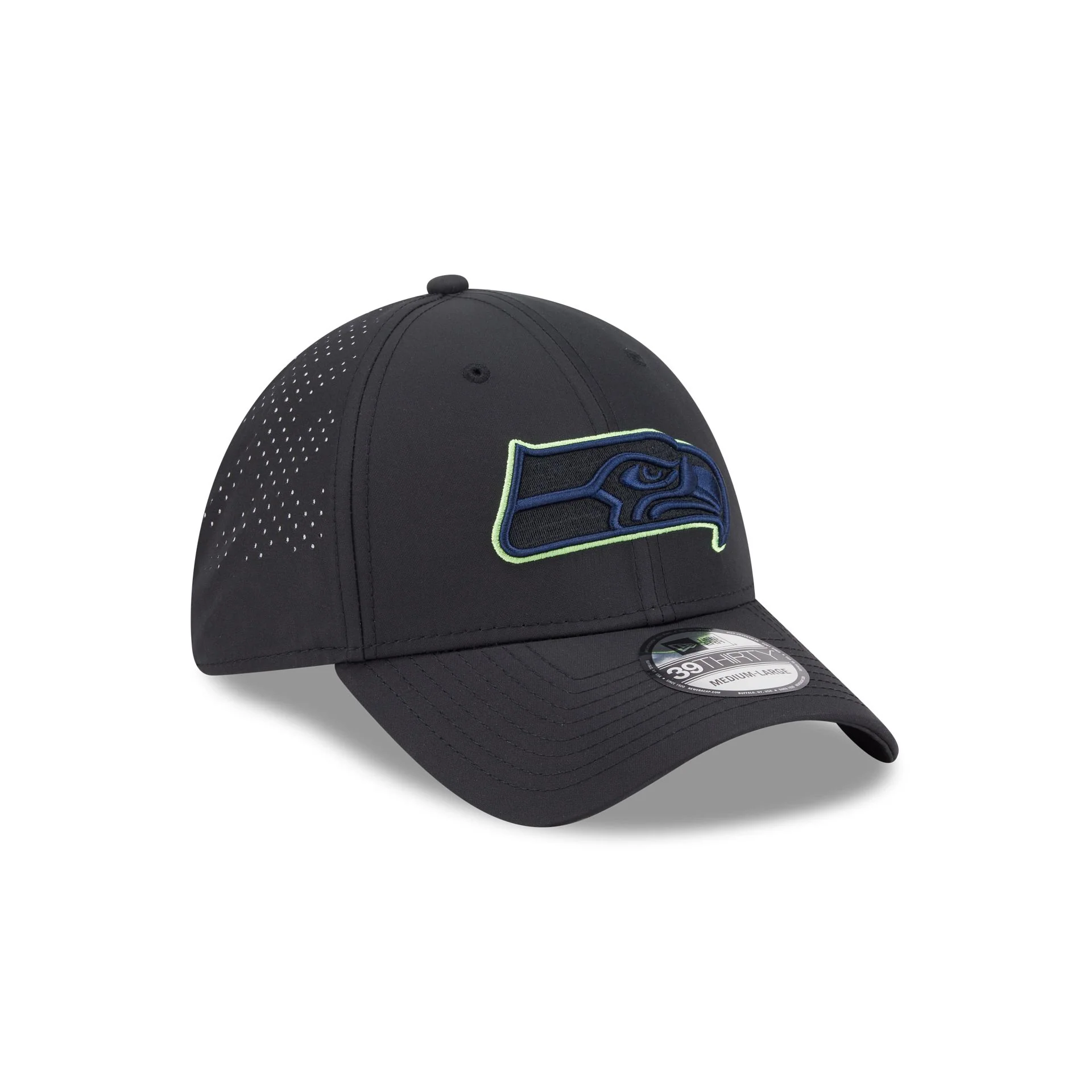 Seattle Seahawks Night 39THIRTY Stretch Fit Hat - Image 3