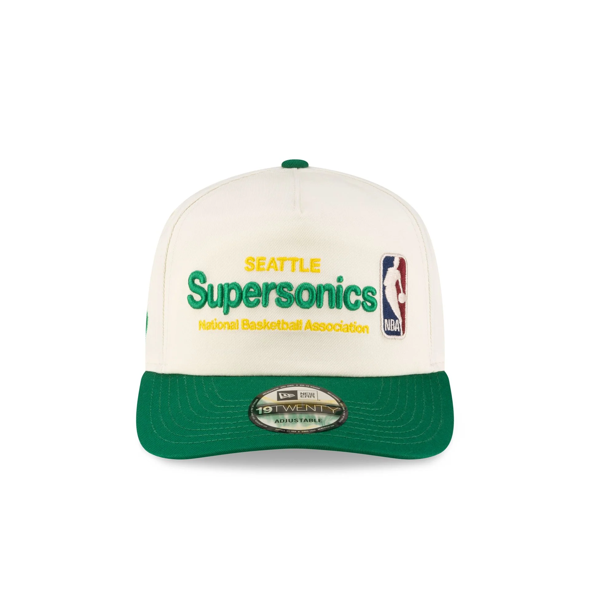 Seattle SuperSonics 1975-1995 Hardwood Classics Sign Stack Chrome White 19TWENTY Adjustable Hat - Image 2