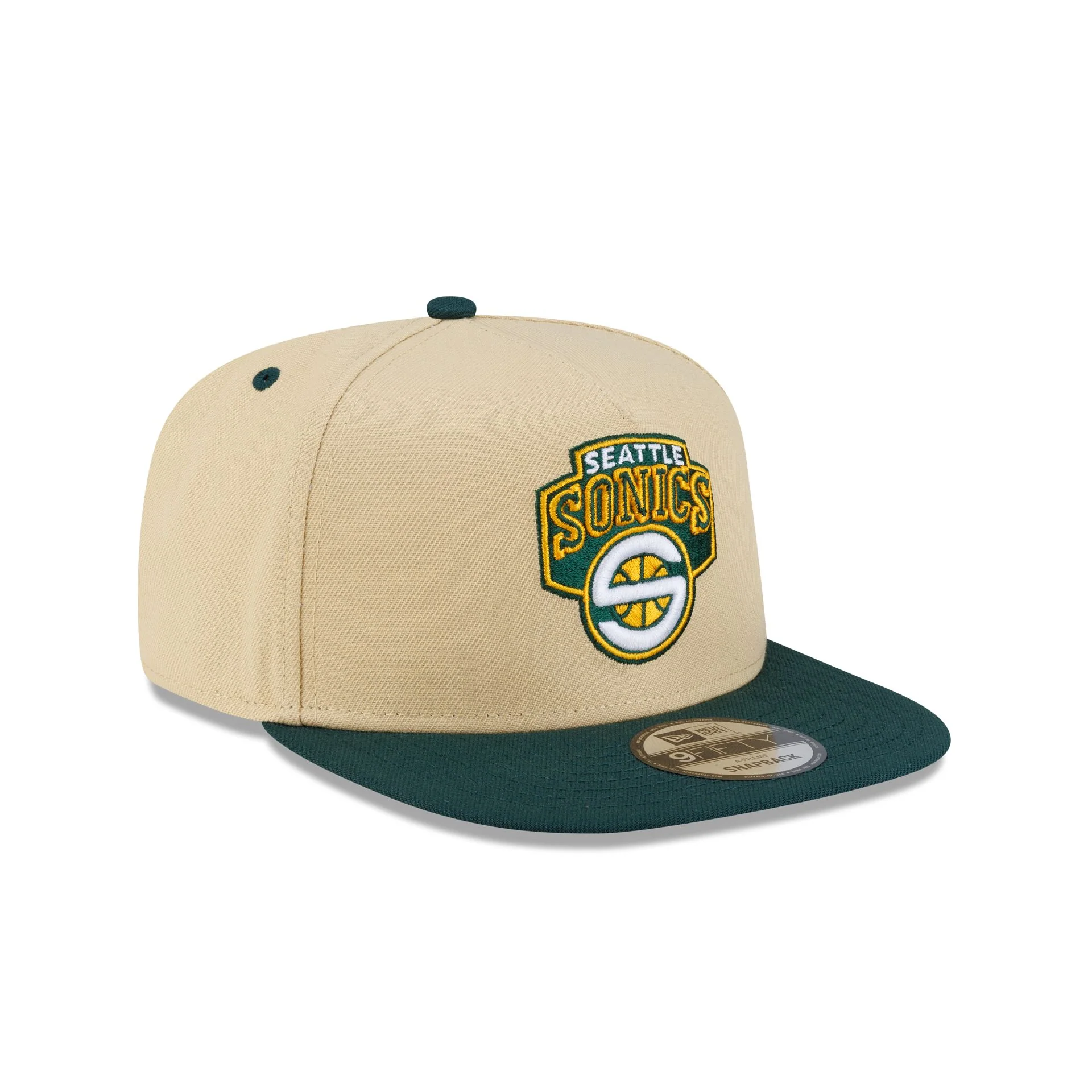 Seattle SuperSonics Hardwood Classics 2000s Gold 9FIFTY A-Frame Snapback Hat - Image 3