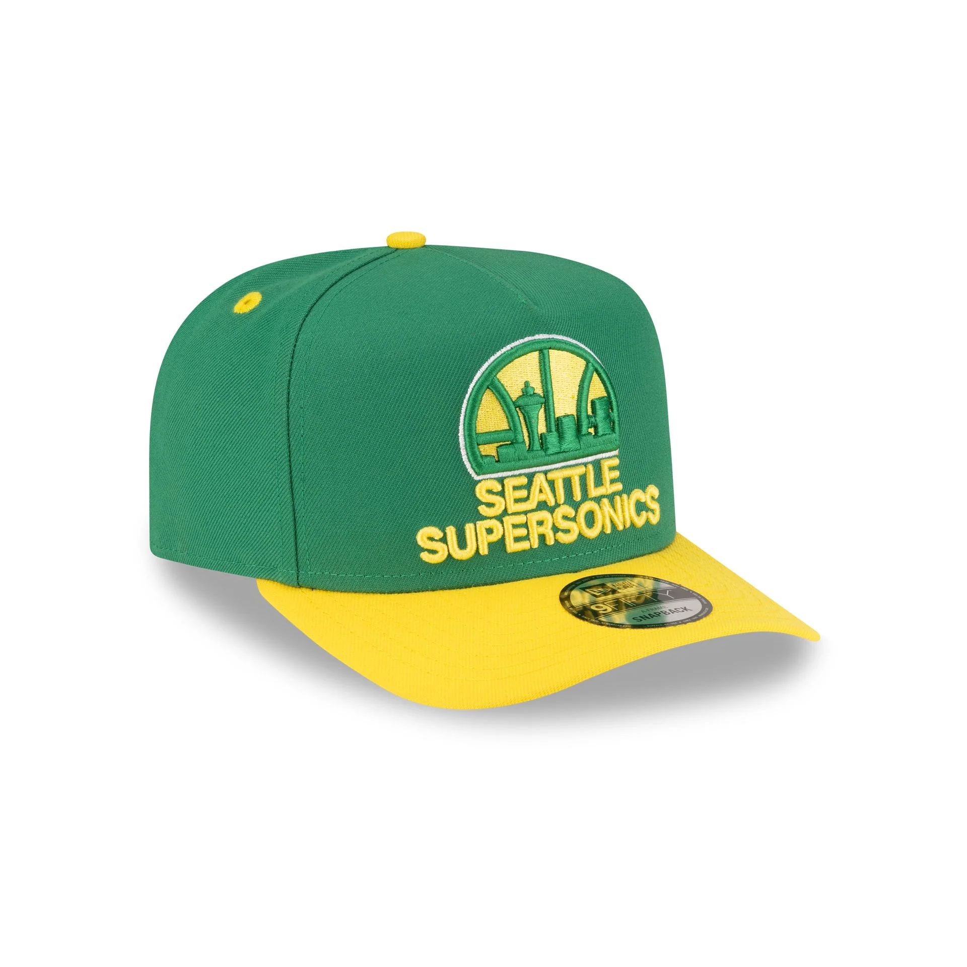 Seattle Supersonics Hardwood Classics 80s Two Tone 9FIFTY A-Frame Snapback Hat - Image 3
