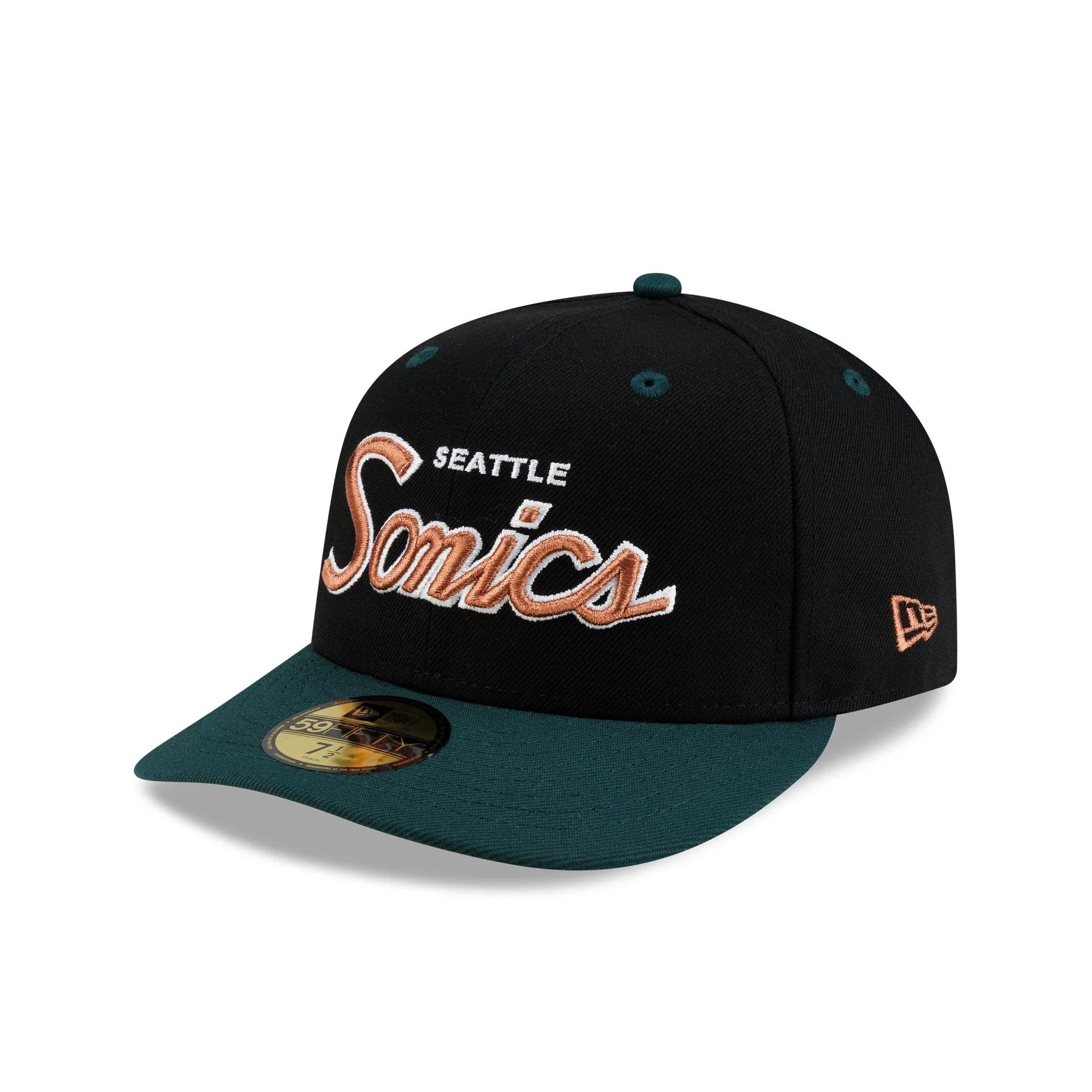 Seattle Supersonics Hardwood Classics 90s Script 59FIFTY Fitted Hat - Image 3