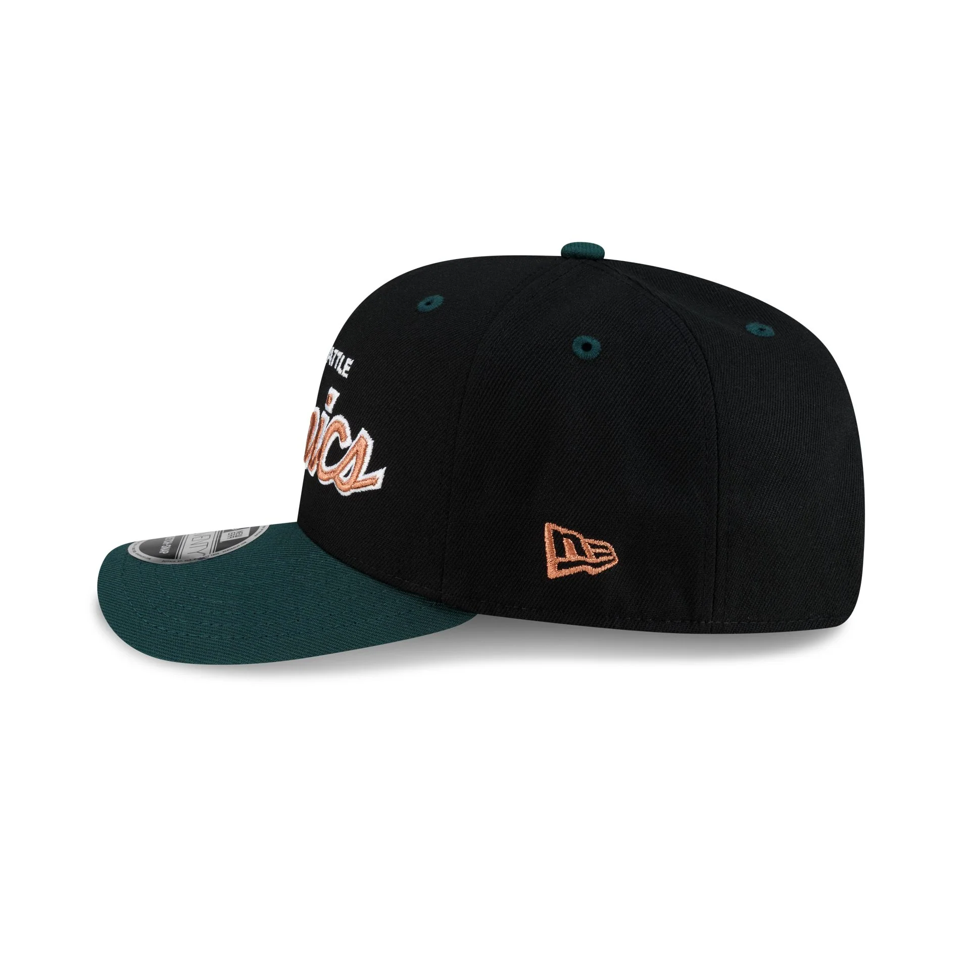 Seattle Supersonics Hardwood Classics 90s Script 9SEVENTY Stretch-Snap Hat - Image 5
