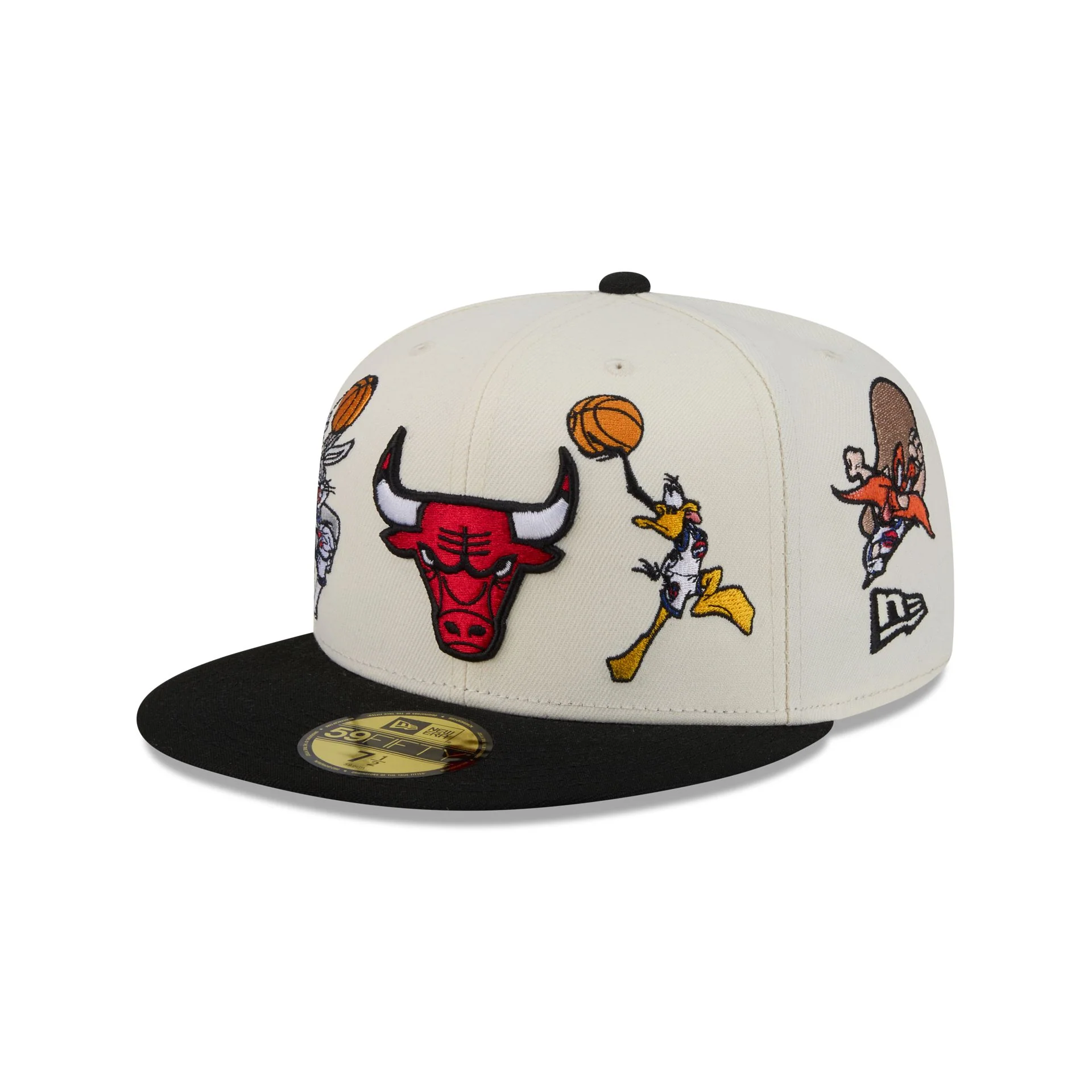 Space Jam x Chicago Bulls Tune Squad Chrome White 59FIFTY Fitted Hat