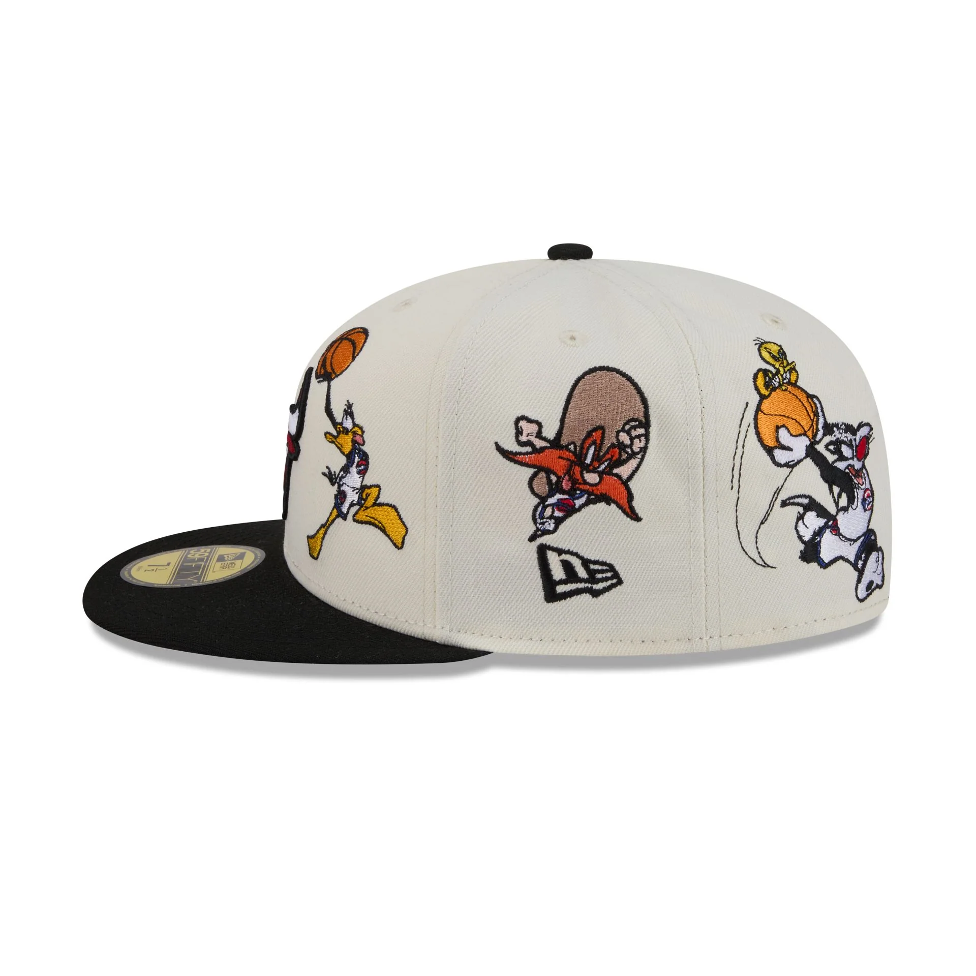 Space Jam x Chicago Bulls Tune Squad Chrome White 59FIFTY Fitted Hat - Image 4