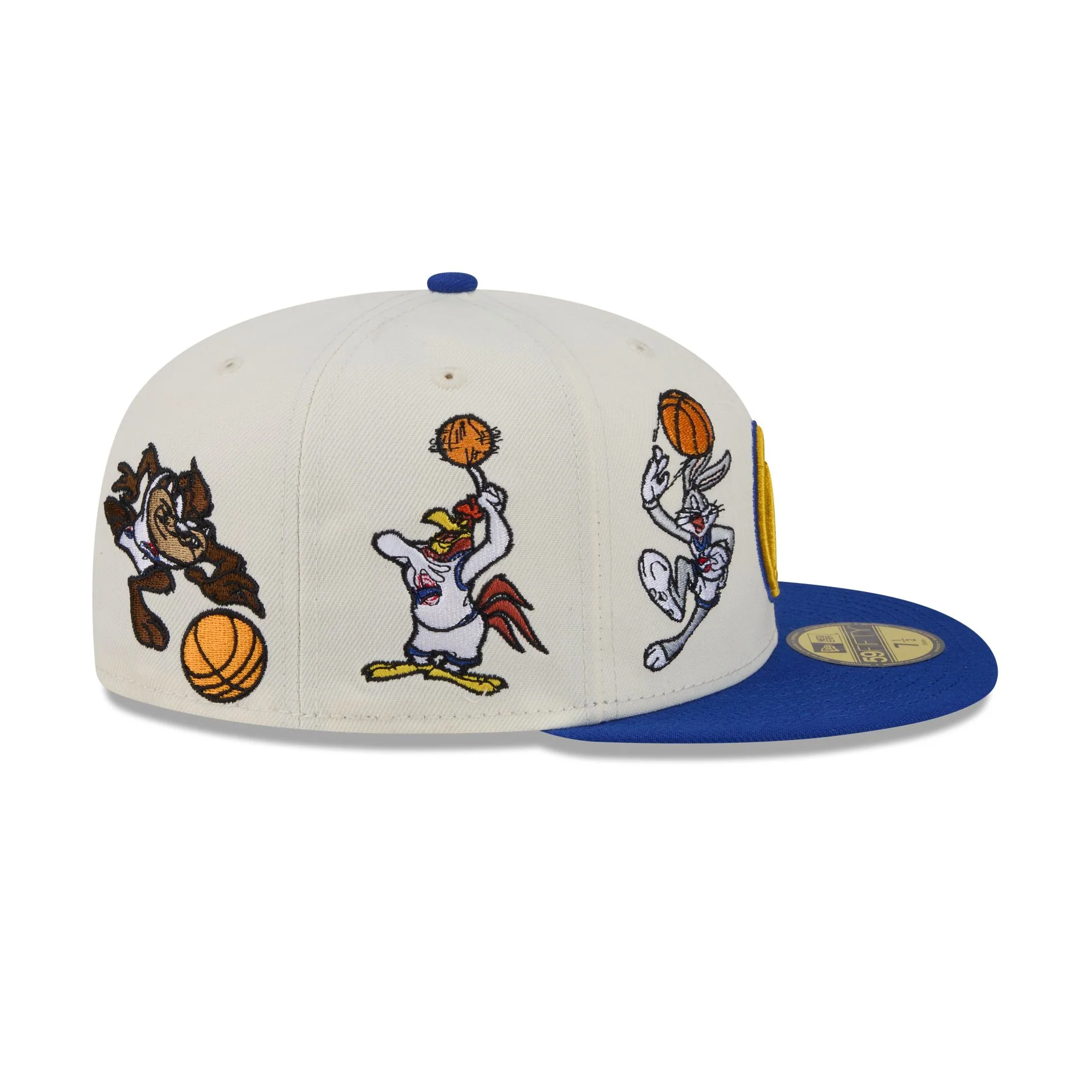Space Jam x Golden State Warriors Tune Squad Chrome White 59FIFTY Fitted Hat - Image 5