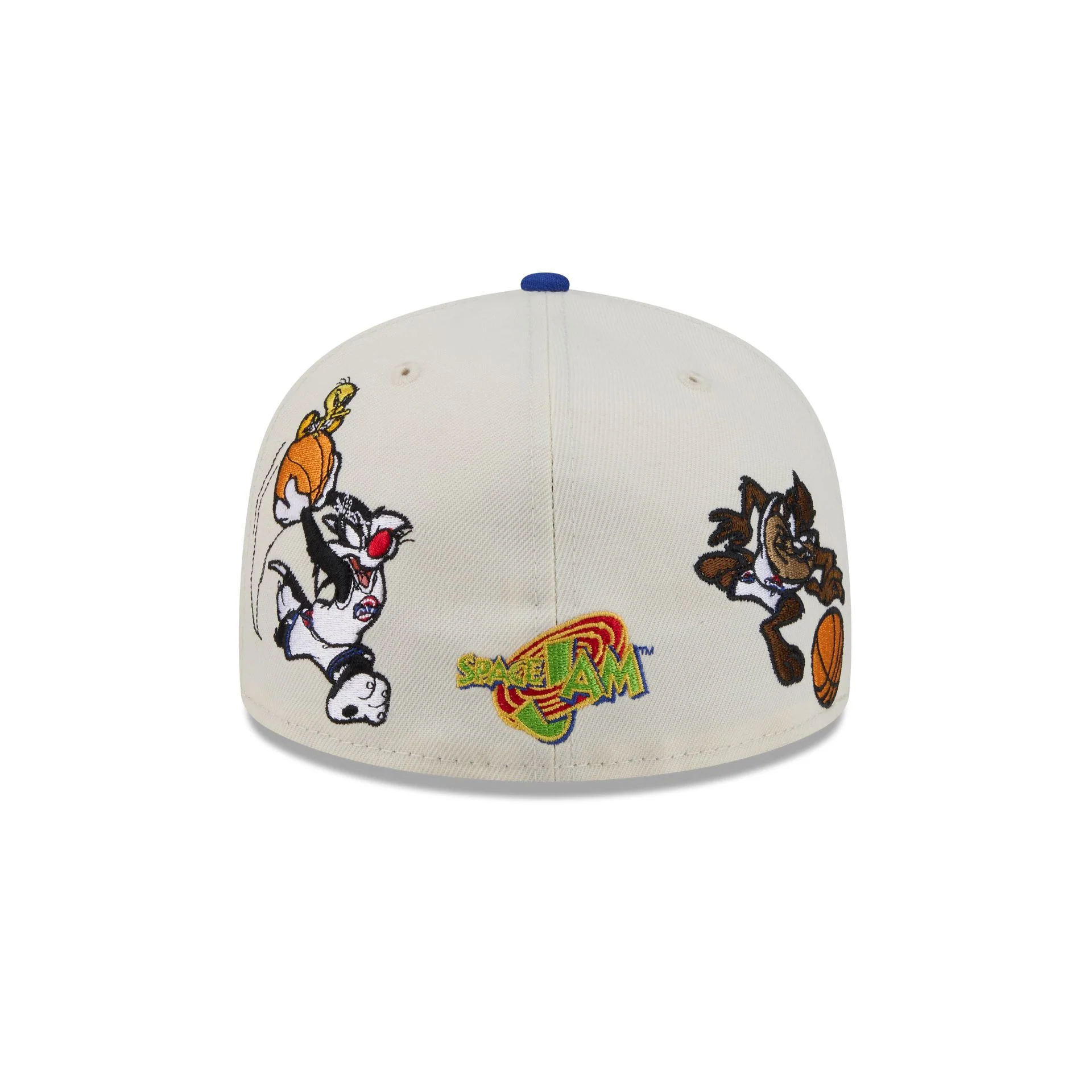 Space Jam x Golden State Warriors Tune Squad Chrome White 59FIFTY Fitted Hat - Image 6