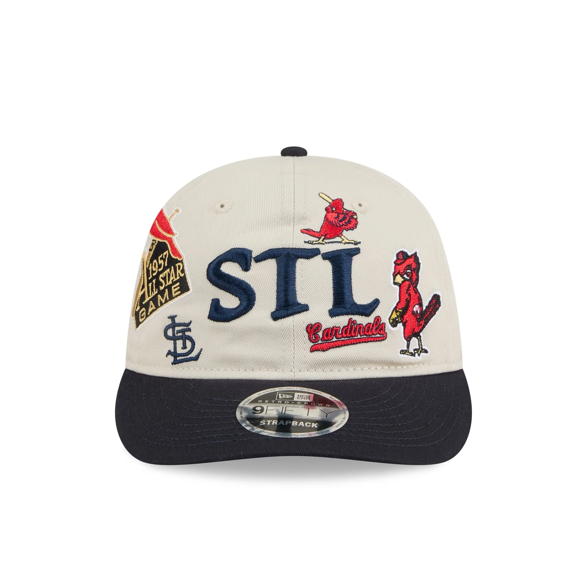 St. Louis Cardinals Scattered Patches Retro Crown 9FIFTY Snapback Hat - Image 2