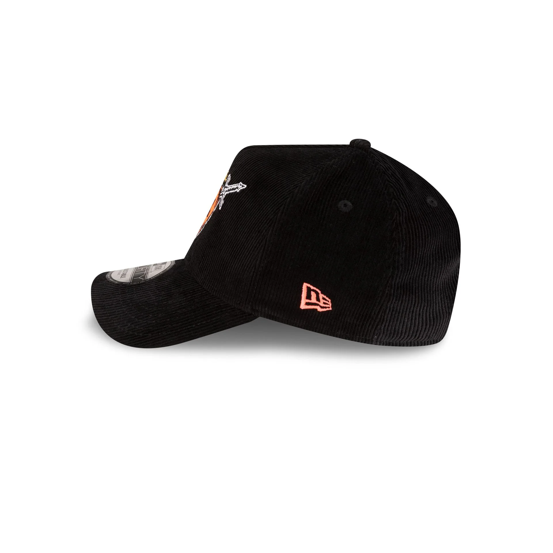 Stranger Things Hellfire Club Black Corduroy 9FORTY A-Frame Snapback Hat - Image 4
