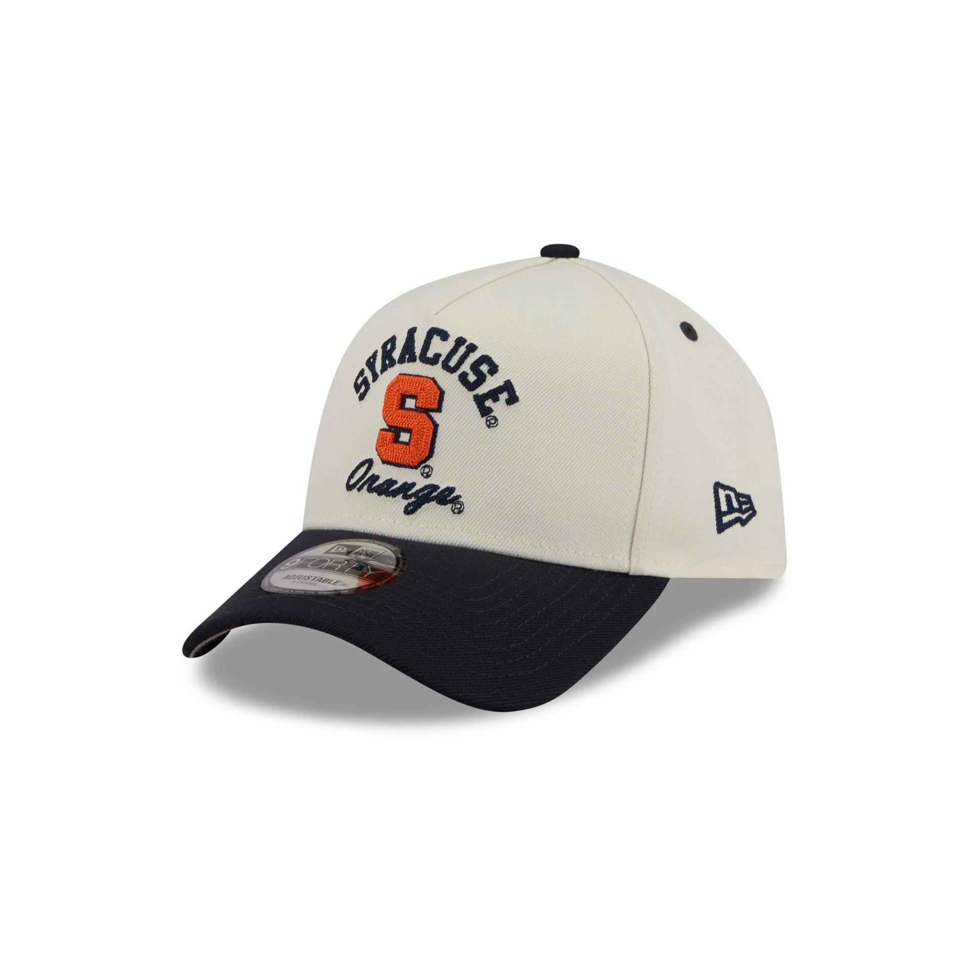 Syracuse Orange Chrome White Arched 9FORTY A-Frame Snapback Hat - Image 3