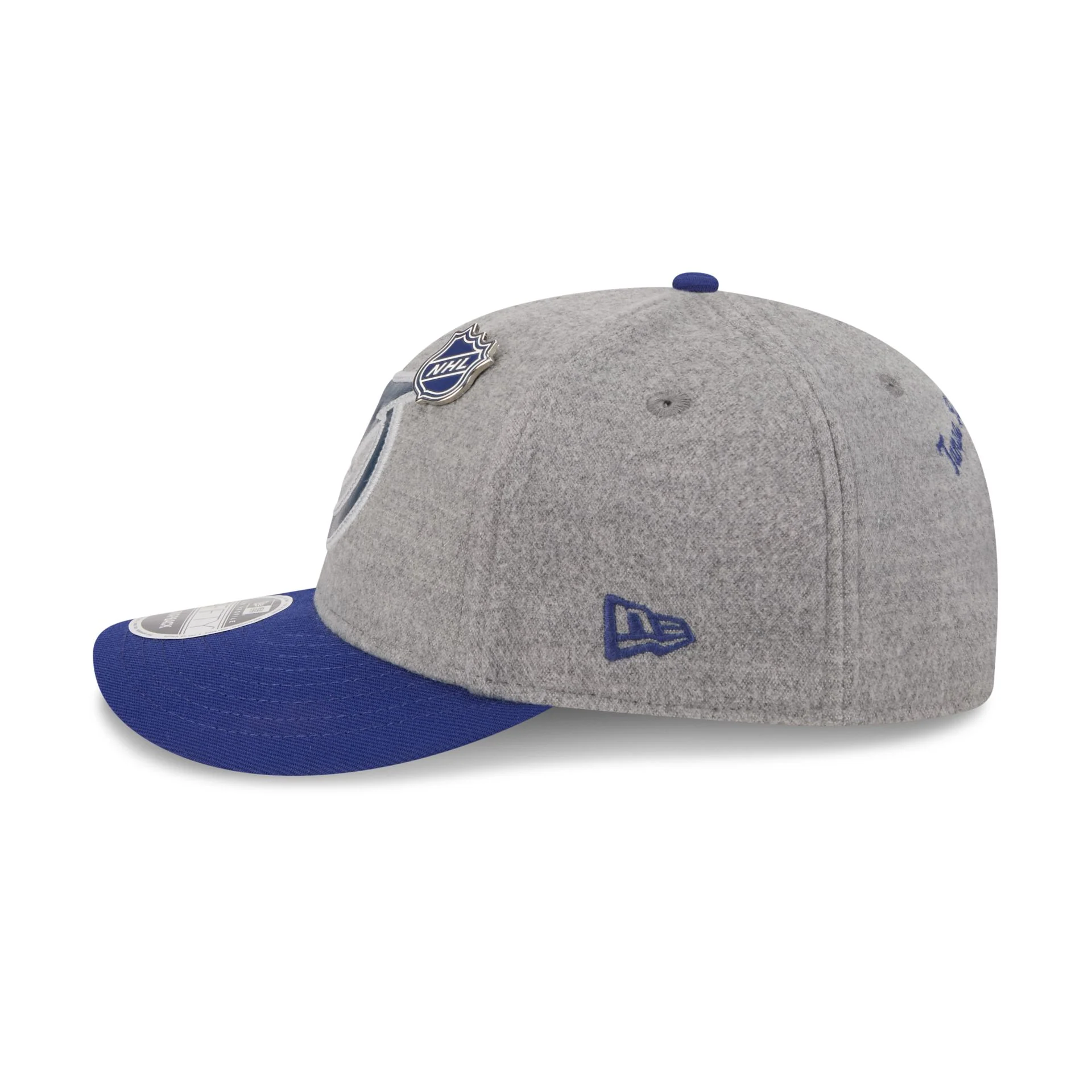 Tampa Bay Lightning Heather Gray Wool Low Profile 9FIFTY Snapback Hat - Image 5