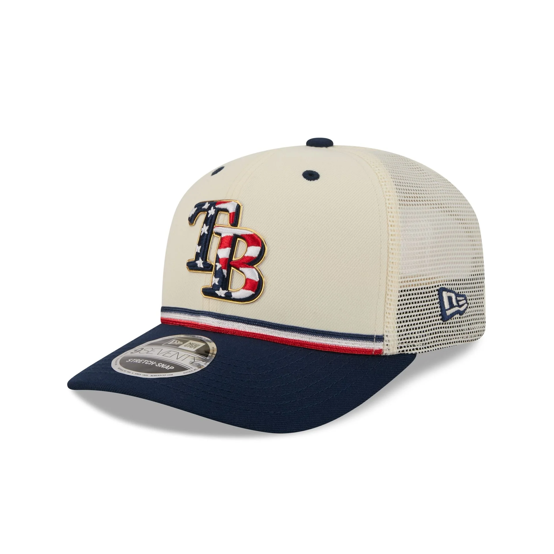 Tampa Bay Rays Independence Day 2026 9SEVENTY Trucker Hat - Image 3