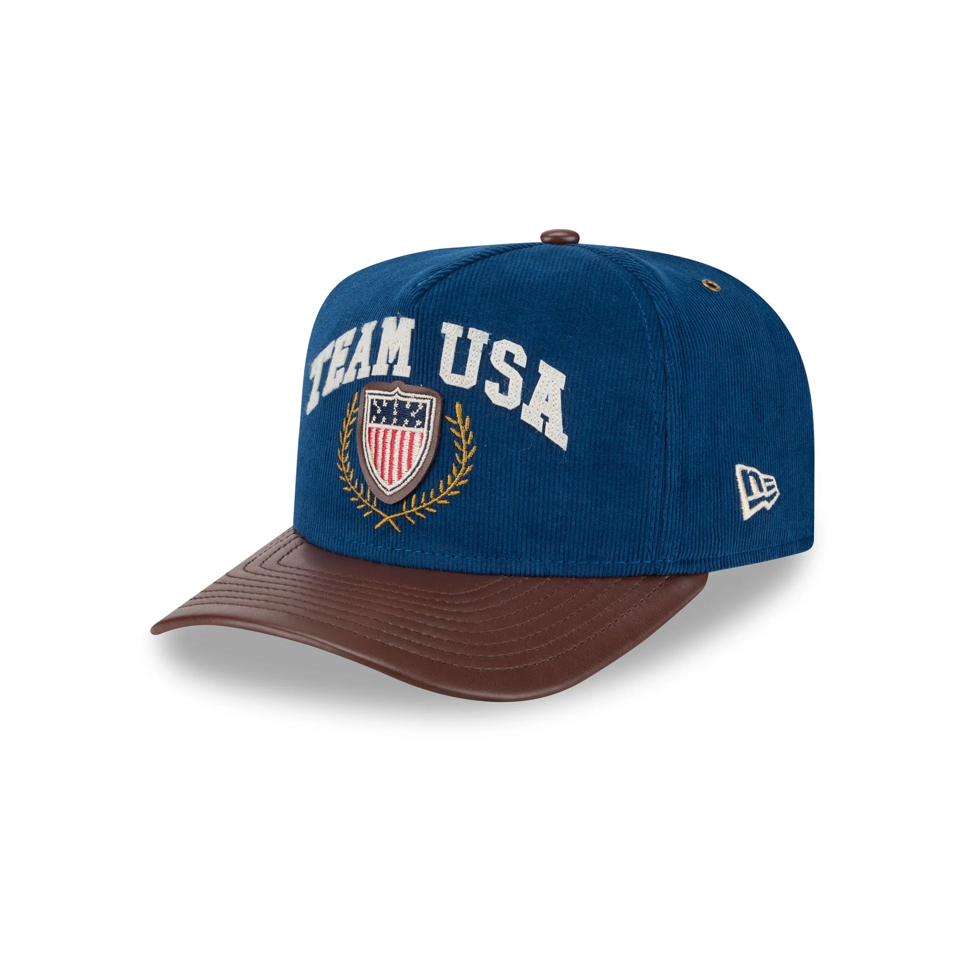 Team USA Cord Faux Leather 9FIFTY A-Frame Snapback Hat