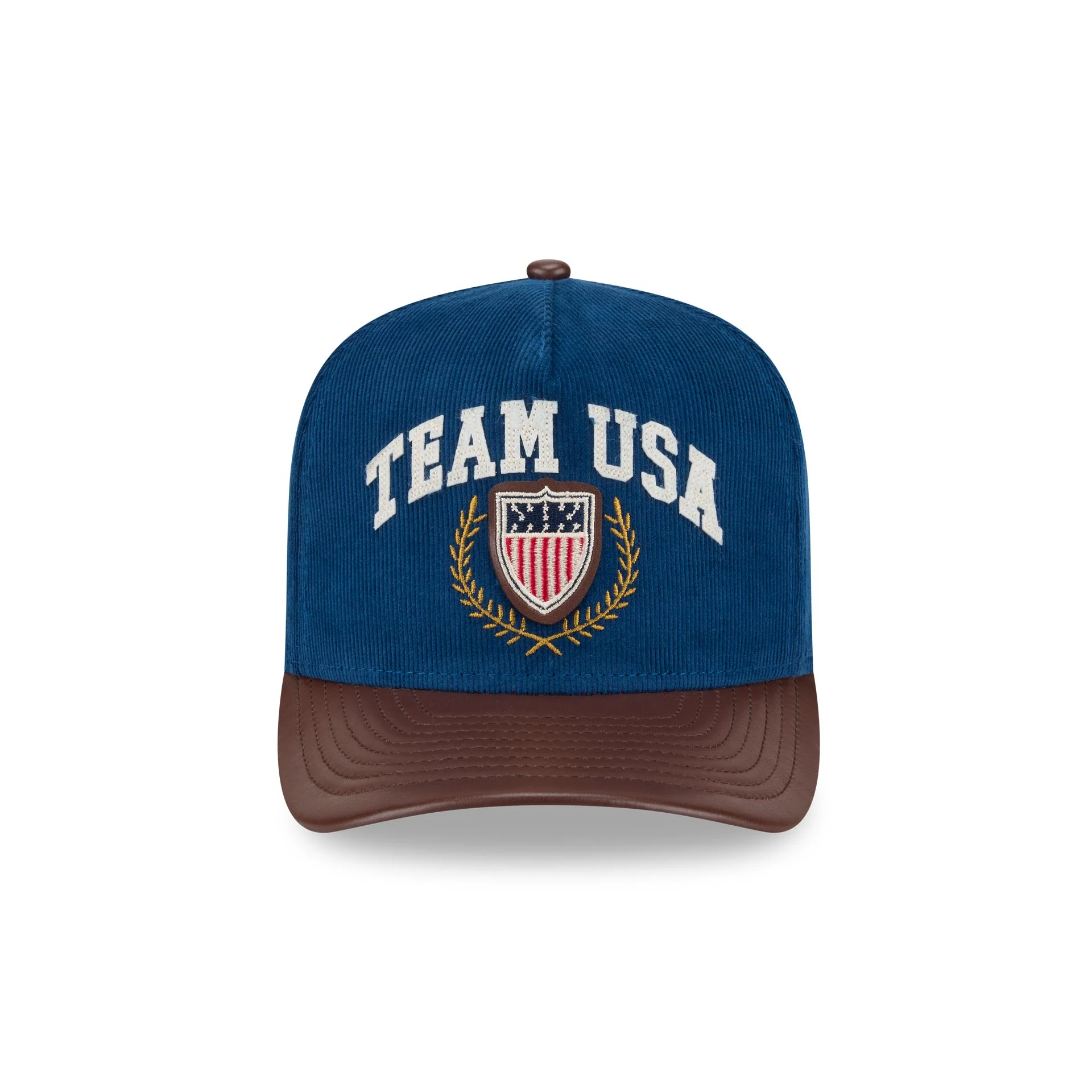 Team USA Cord Faux Leather 9FIFTY A-Frame Snapback Hat - Image 2