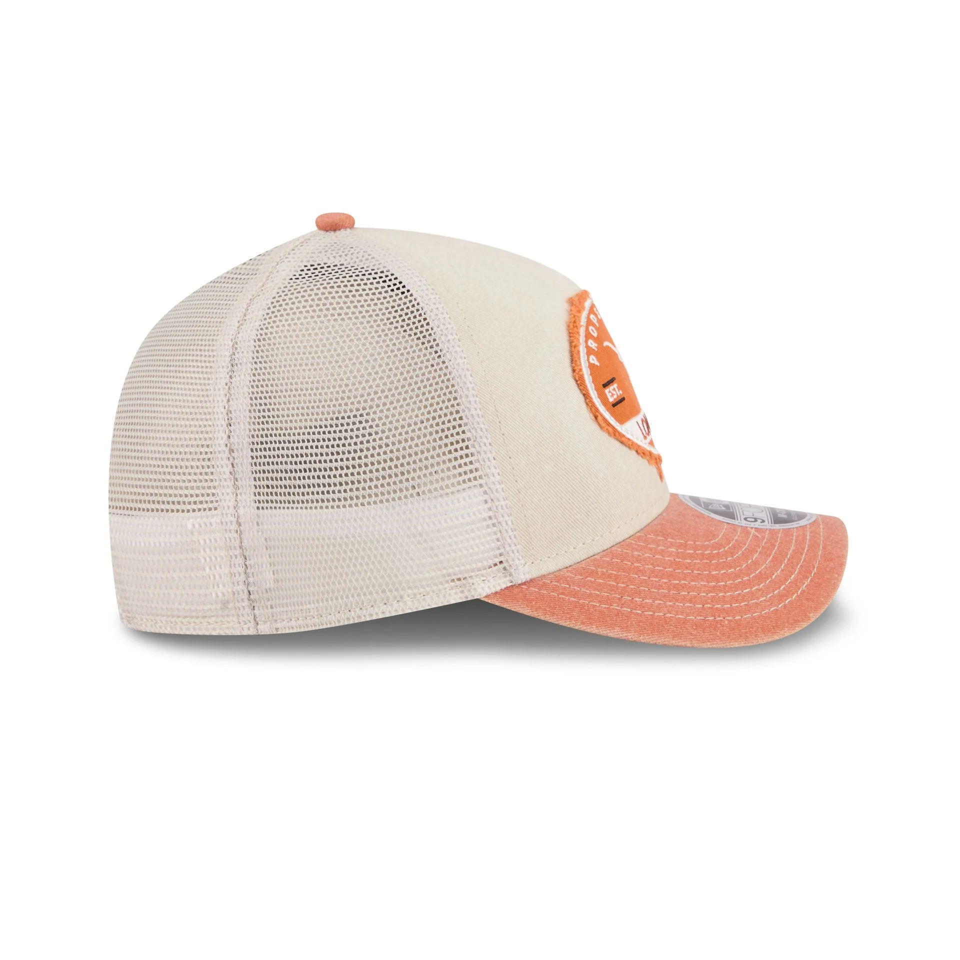 Texas Longhorns Frayed 9FORTY M-Crown A-Frame Trucker Hat - Image 5