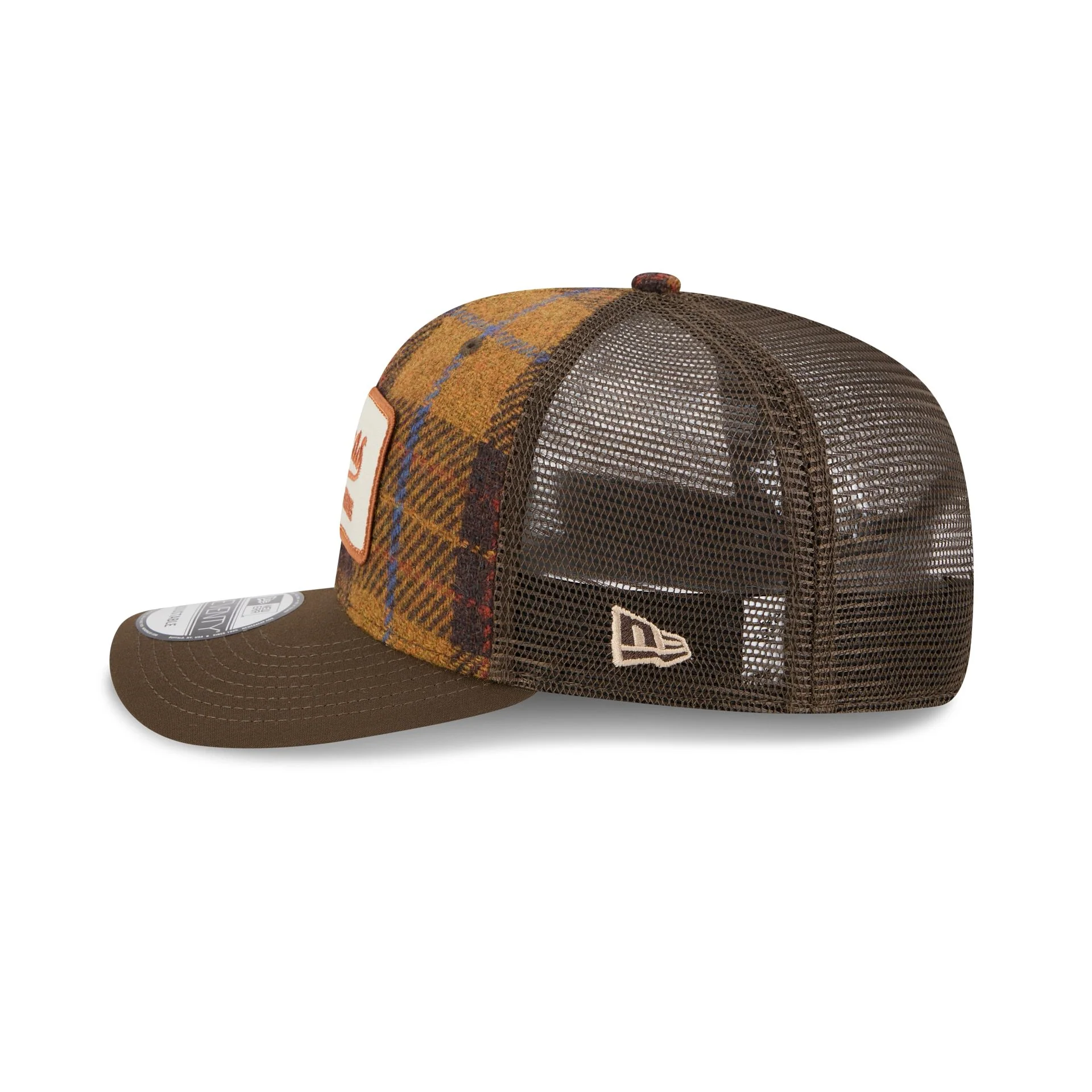 Texas Longhorns Wool Plaid 9SEVENTY Trucker Hat - Image 5