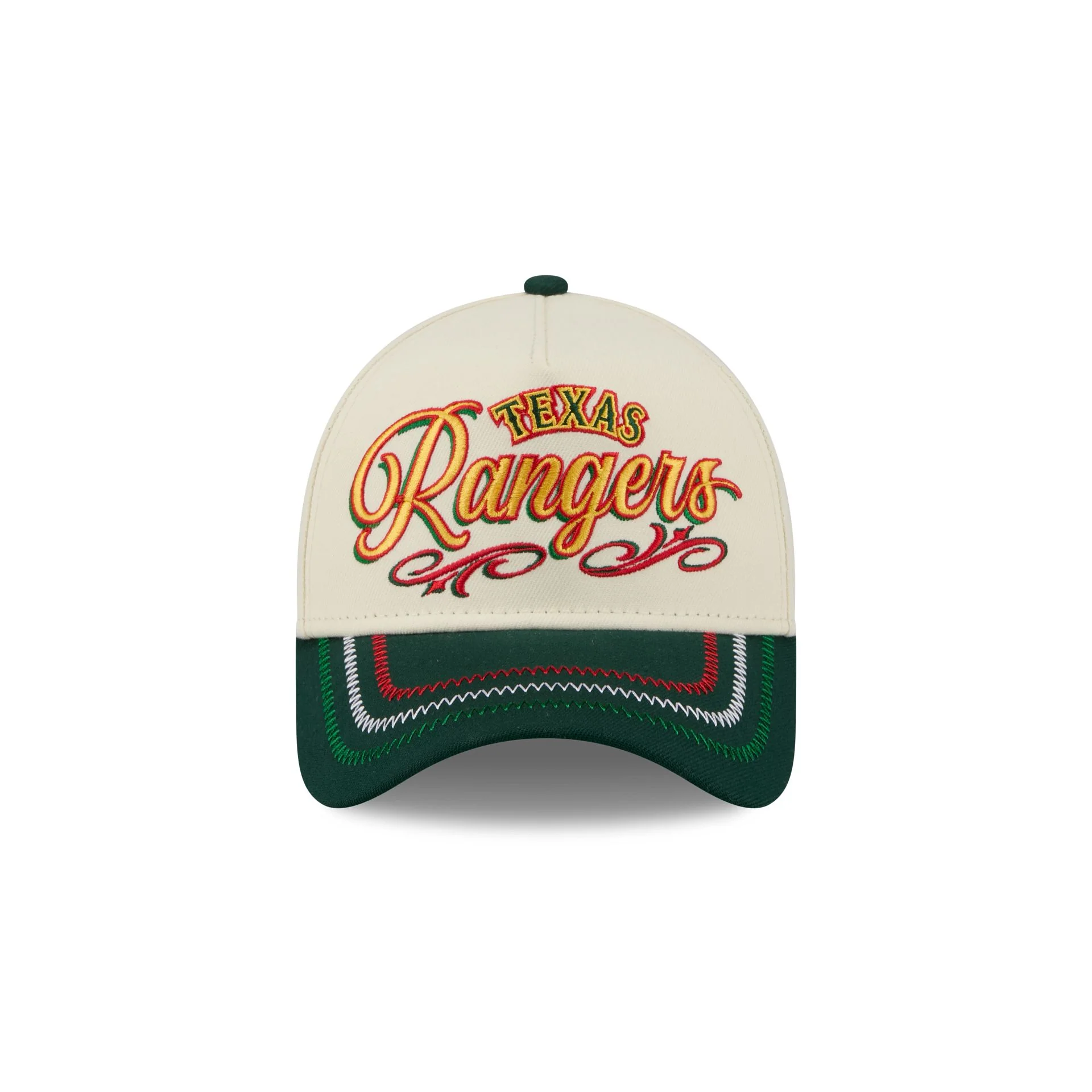 Texas Rangers Cinco de Mayo Chrome White 9FORTY A-Frame Snapback Hat - Image 2