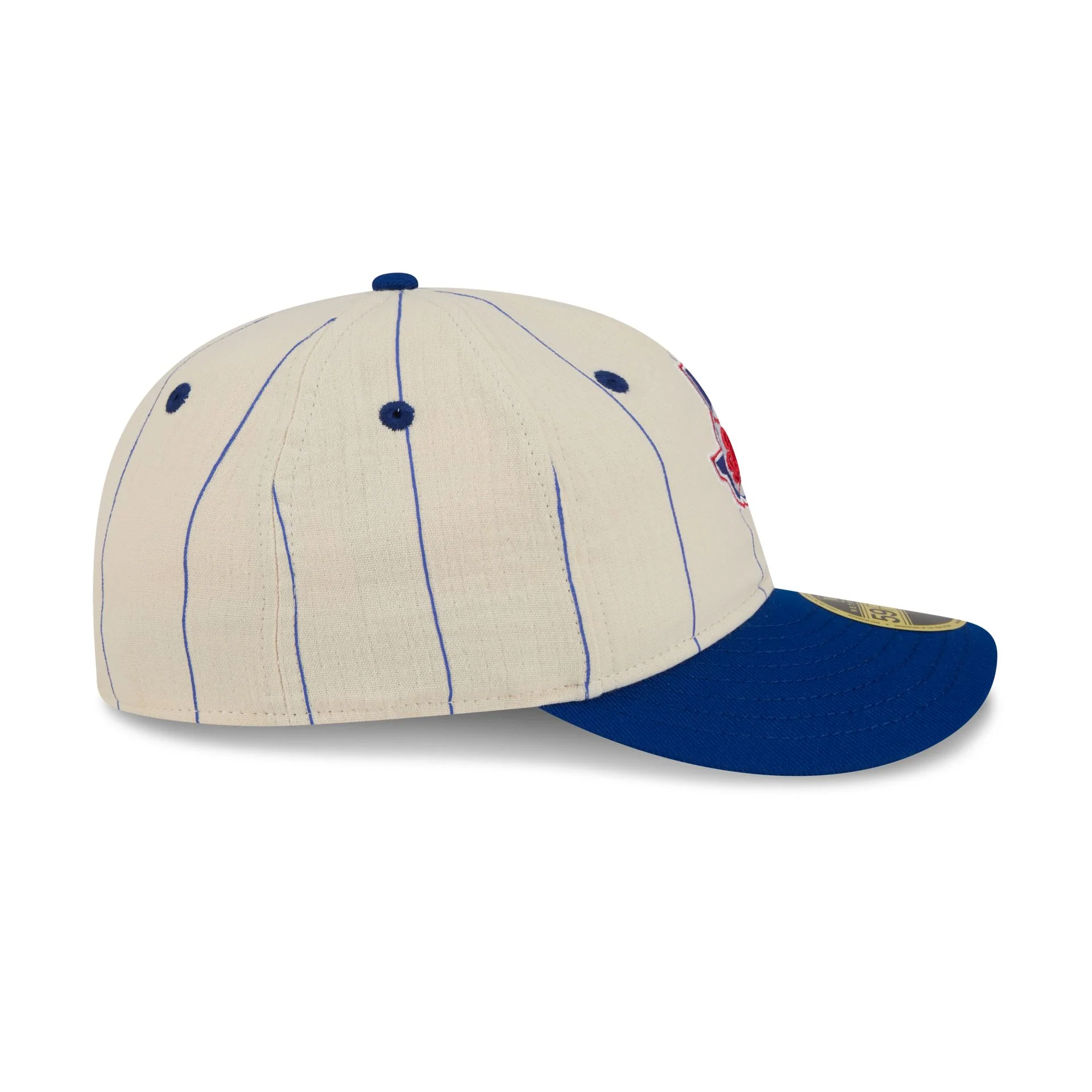 Texas Rangers Linen Pinstripe Retro Crown 59FIFTY Fitted Hat - Image 5