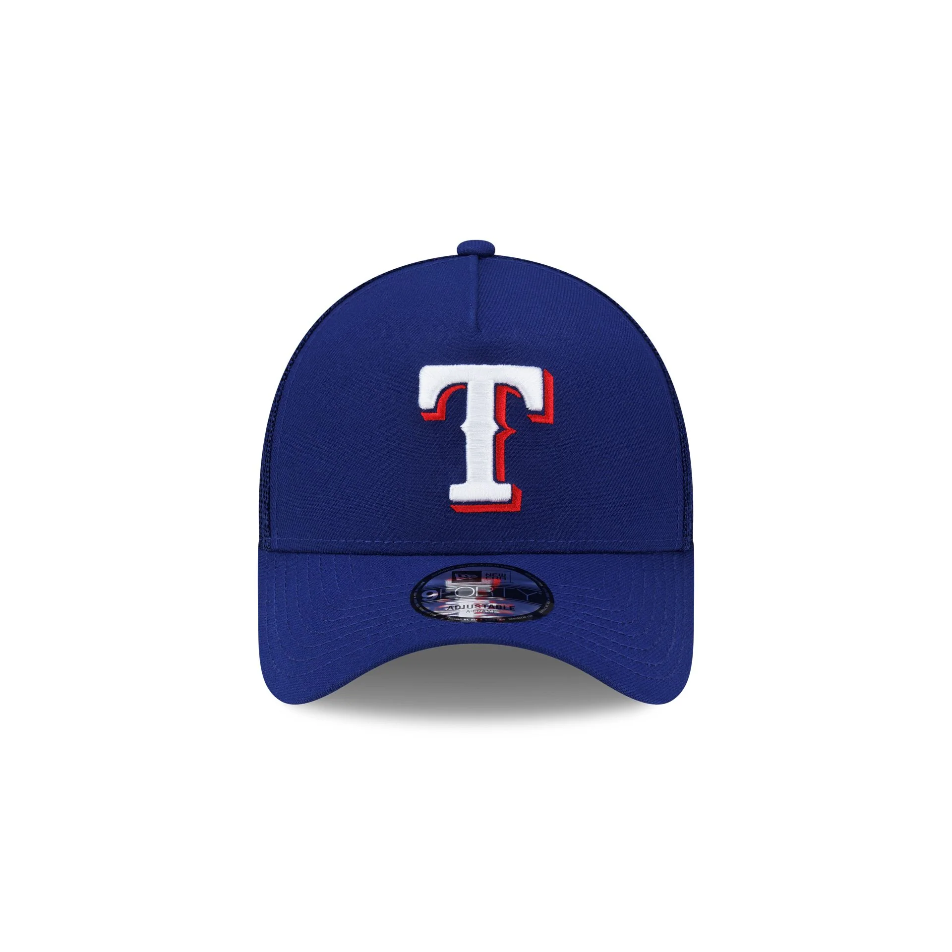 Texas Rangers Side Script 9FORTY A-Frame Trucker Hat - Image 2