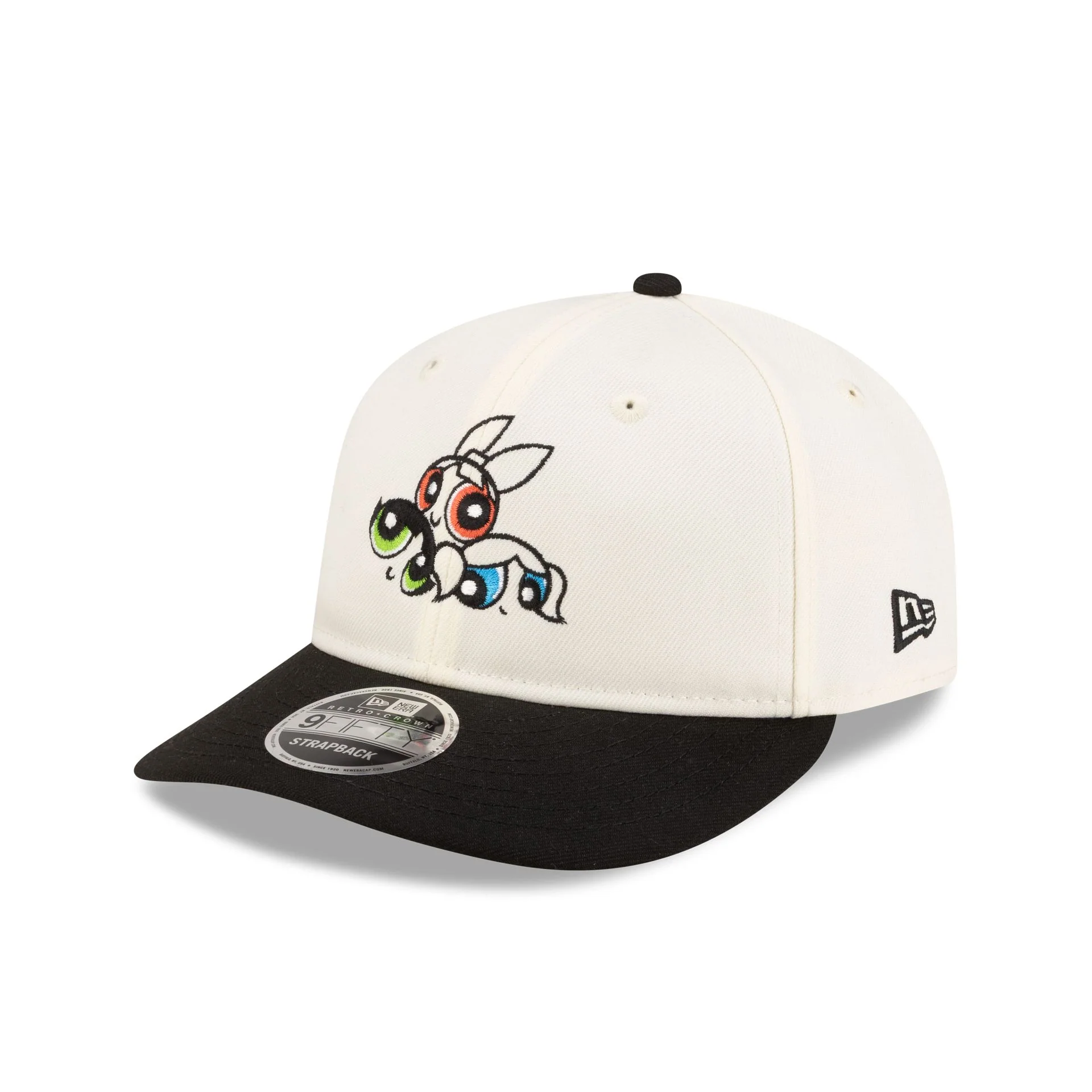 The Powerpuff Girls Cream Black Retro Crown 9FIFTY Strapback Hat
