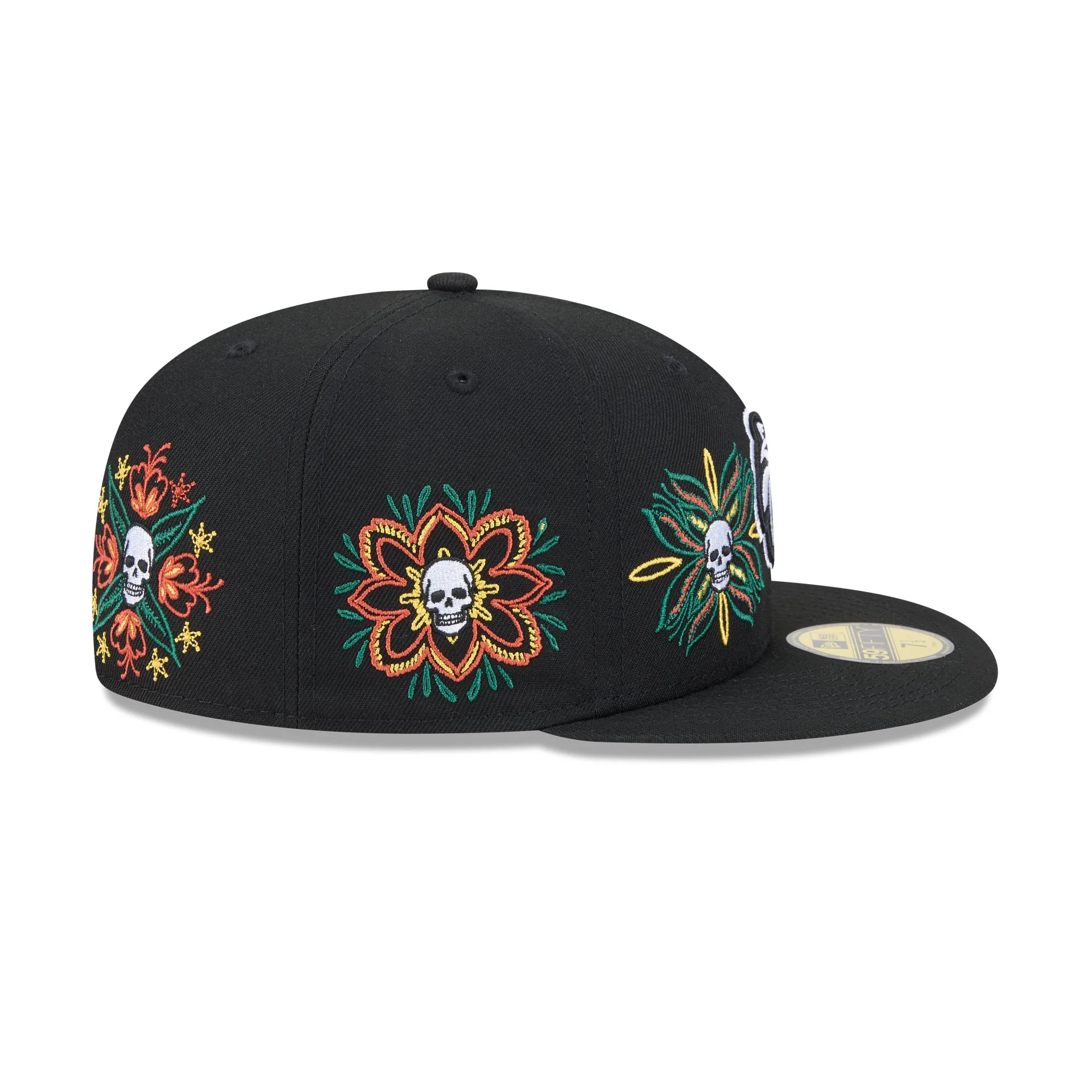 Tigres de Quintana Roo Day of the Dead Skull & Flowers 59FIFTY Fitted Hat - Image 4