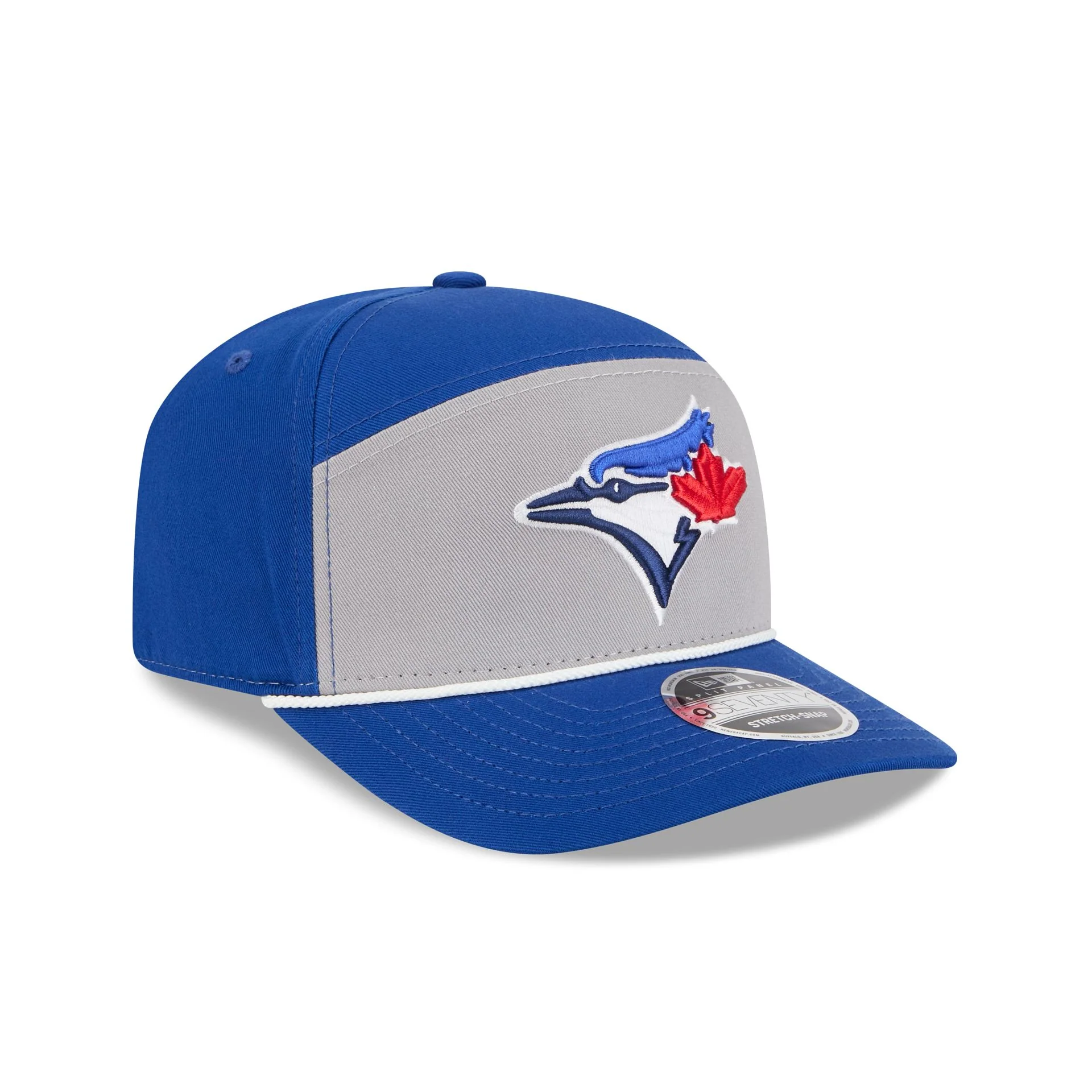 Toronto Blue Jays Split Panel 9SEVENTY Stretch-Snap Hat - Image 3