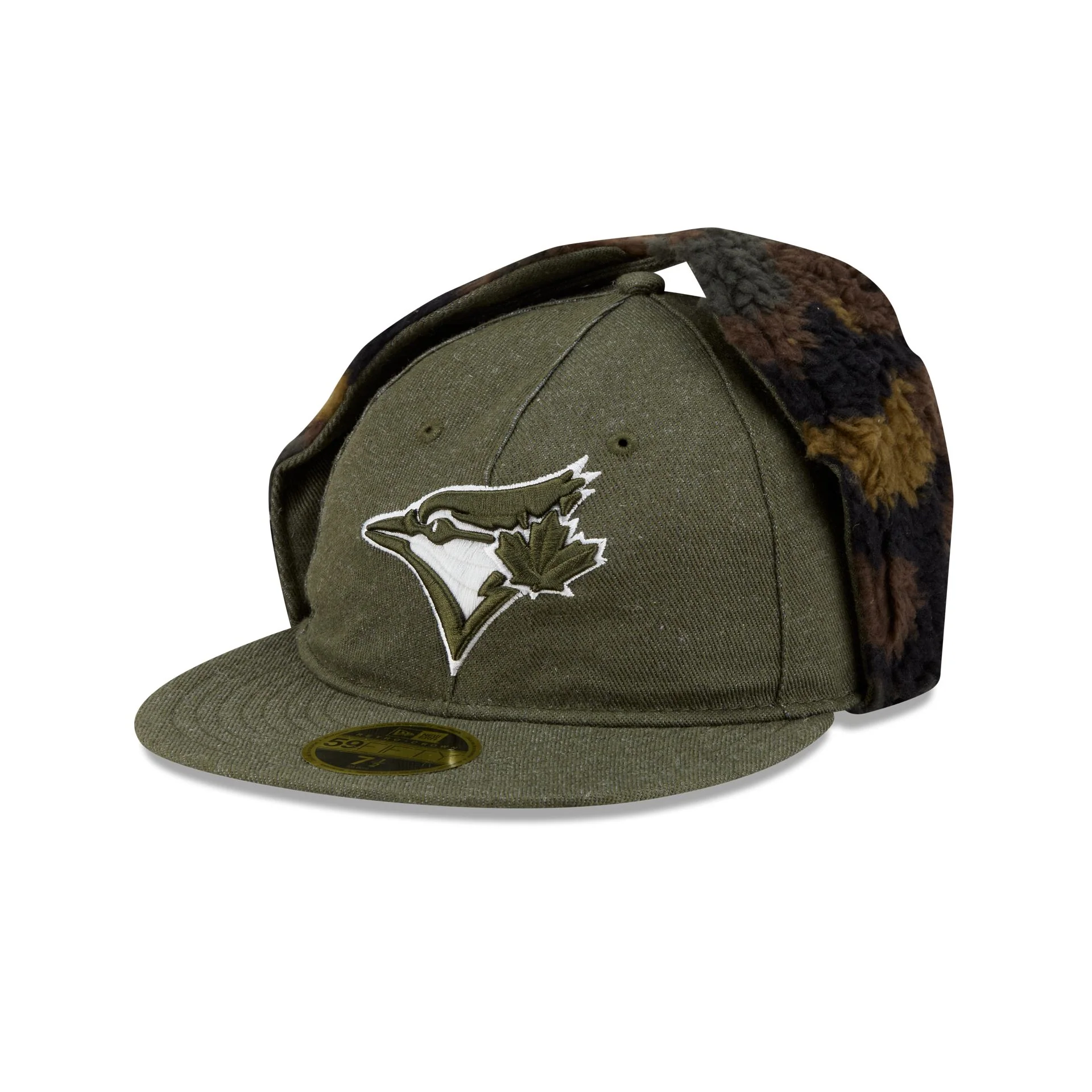 Toronto Blue Jays Three Looms Cotton Twill Camo Retro Crown Dog Ear 59FIFTY Fitted Hat
