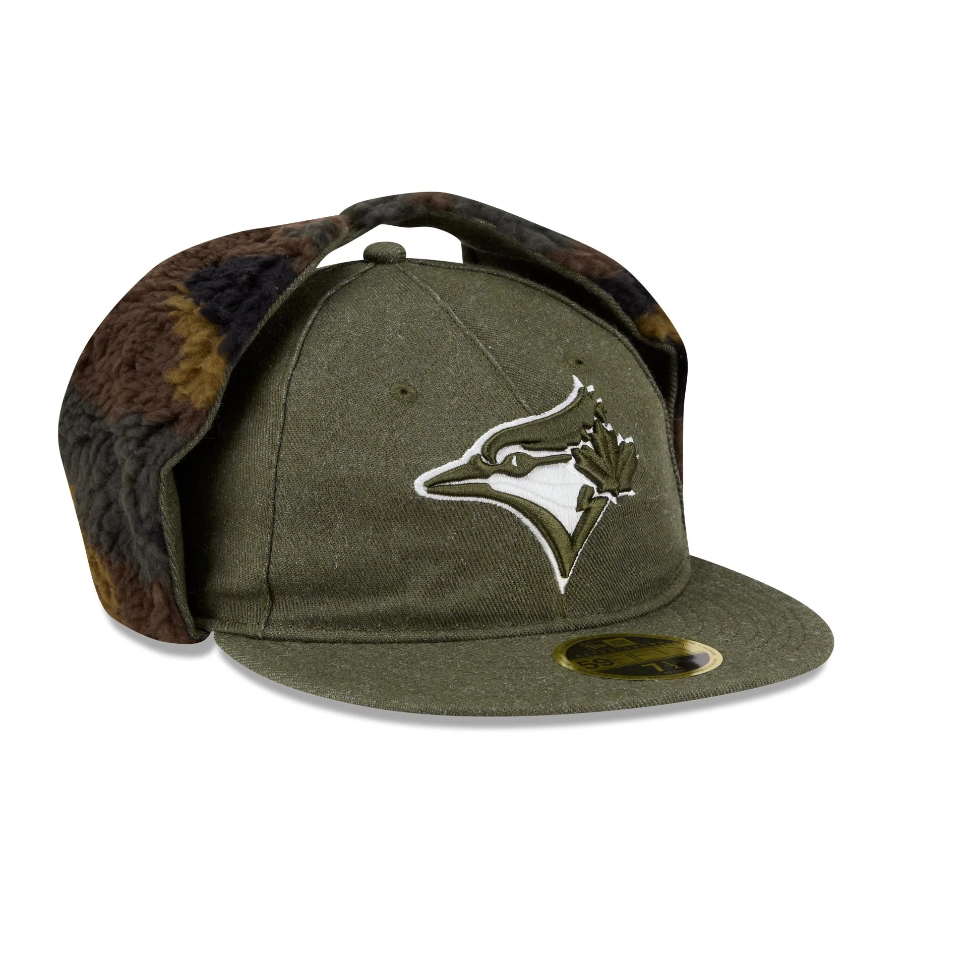 Toronto Blue Jays Three Looms Cotton Twill Camo Retro Crown Dog Ear 59FIFTY Fitted Hat - Image 3