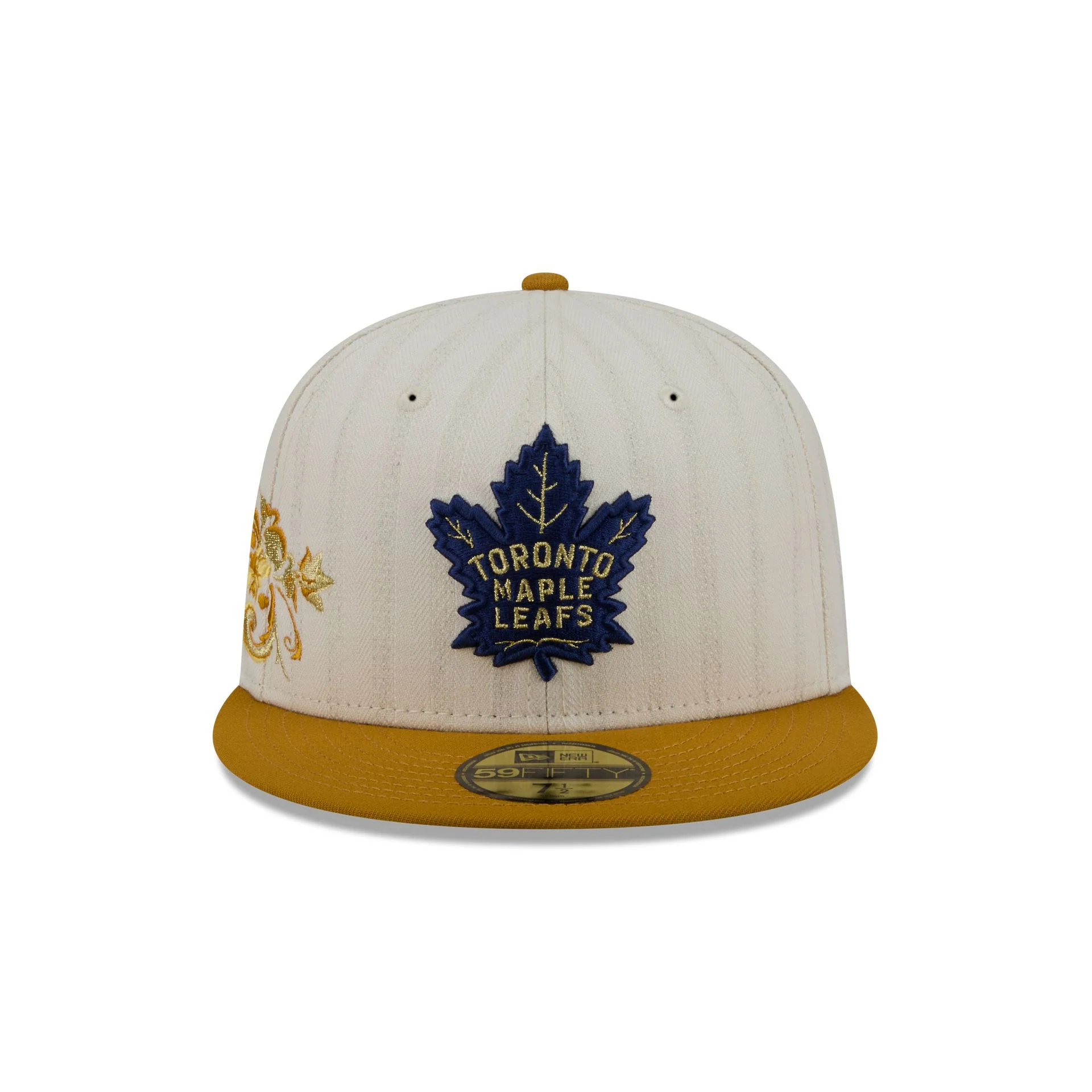Toronto Maple Leafs Chrome Herringbone 59FIFTY Fitted Hat - Image 2