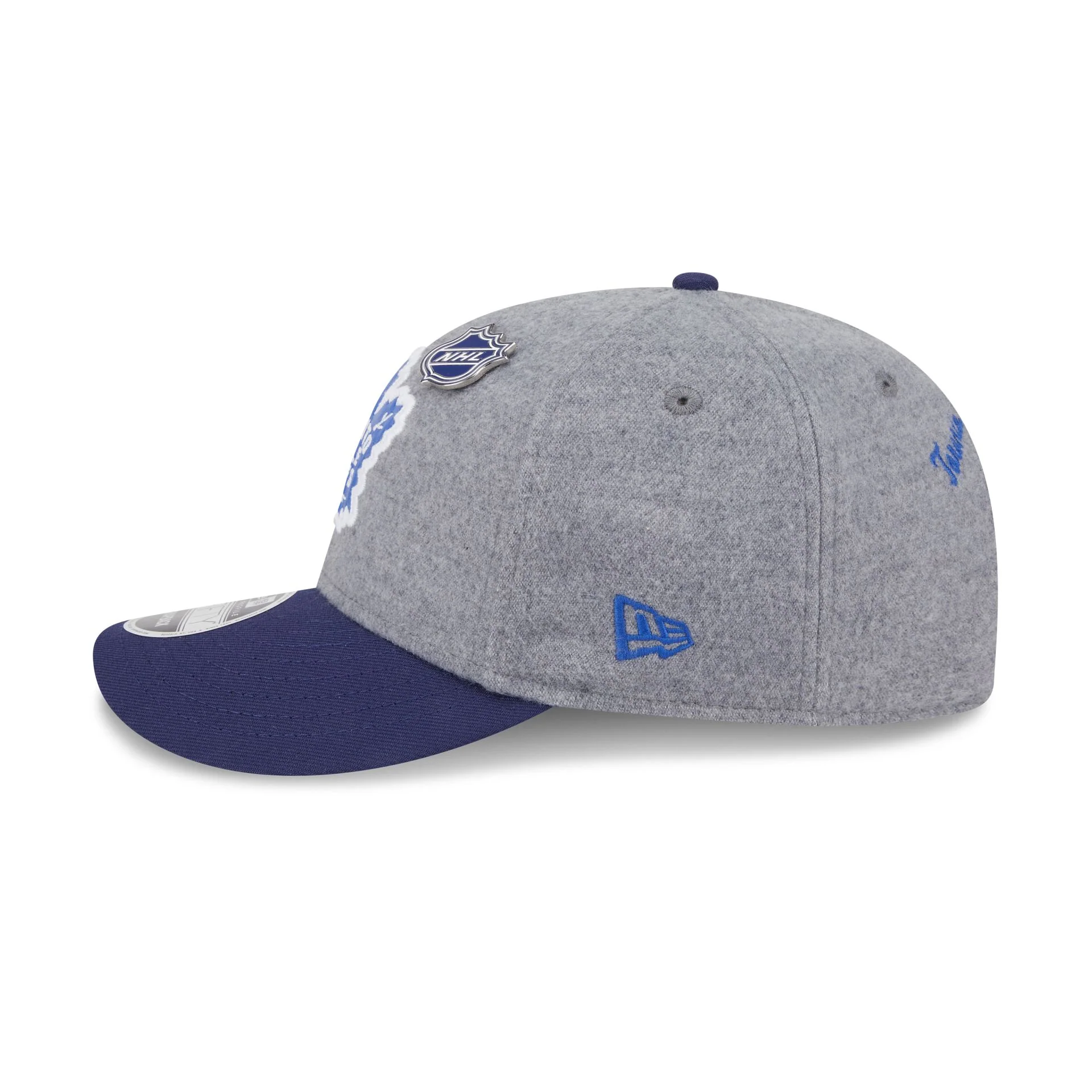 Toronto Maple Leafs Heather Gray Wool Low Profile 9FIFTY Snapback Hat - Image 5