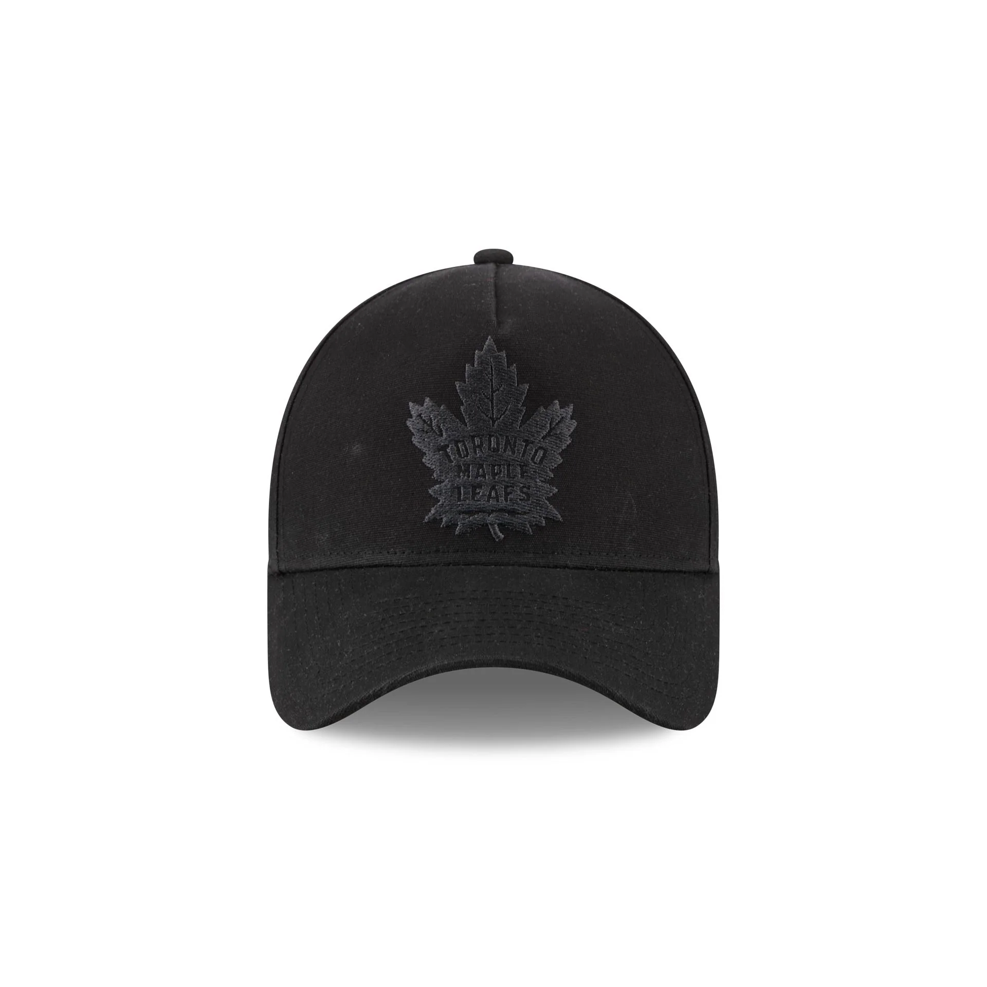 Toronto Maple Leafs Waxed Canvas Black 59FORTY A-Frame Fitted Hat - Image 2