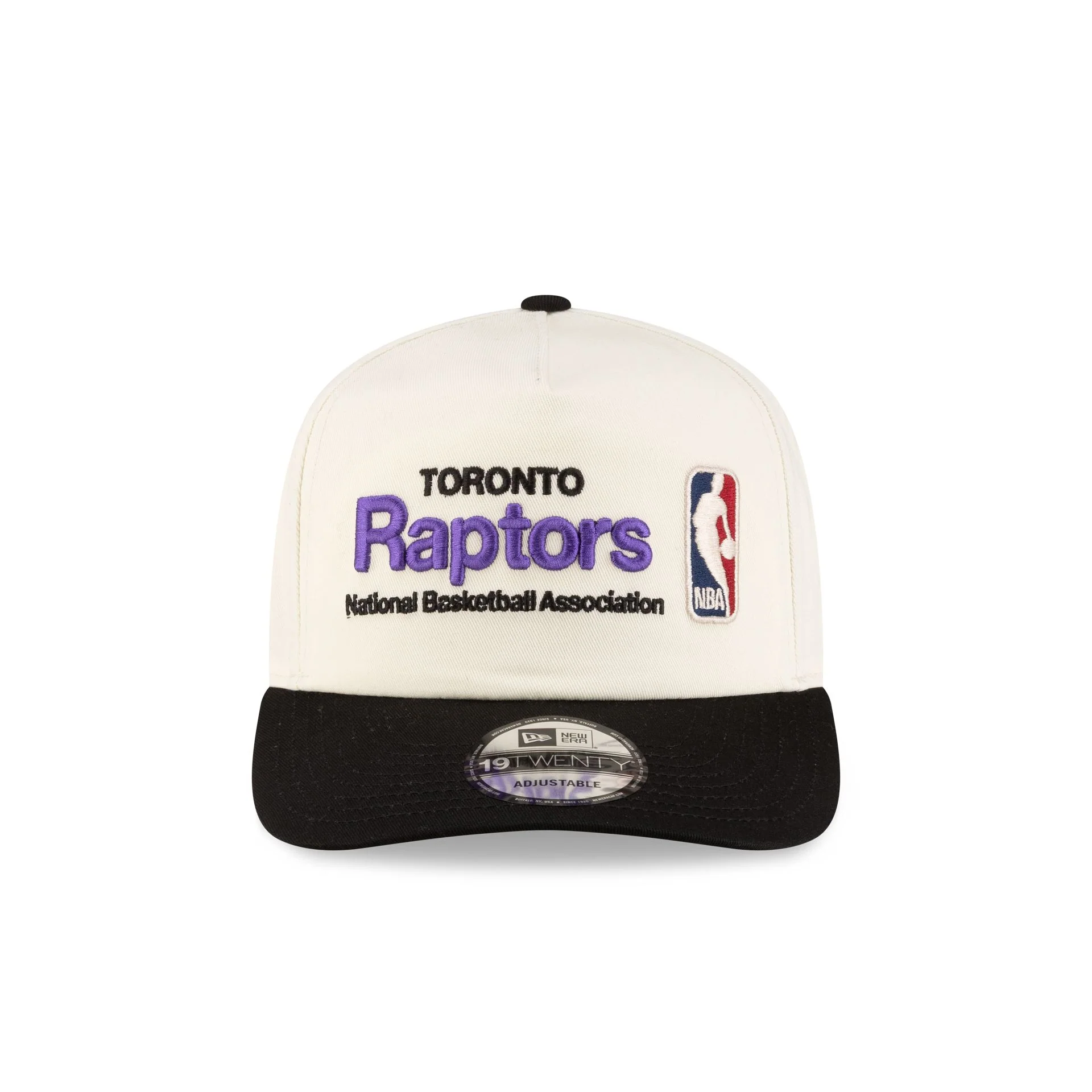 Toronto Raptors 1995-2008 Hardwood Classics Sign Stack Chrome White 19TWENTY Adjustable Hat - Image 2