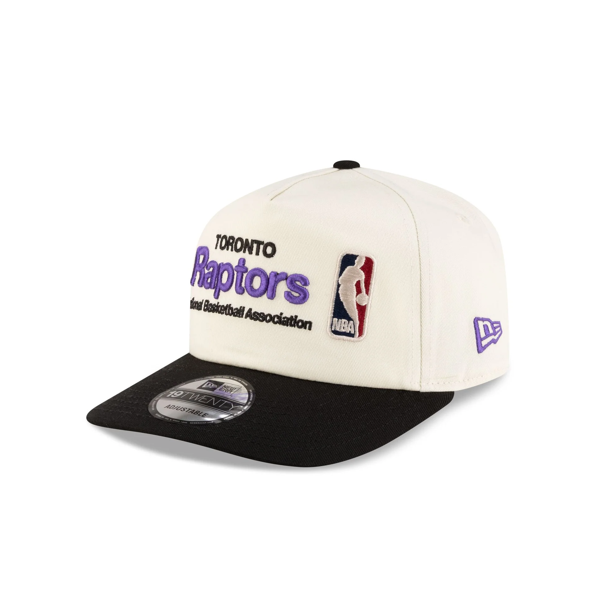 Toronto Raptors 1995-2008 Hardwood Classics Sign Stack Chrome White 19TWENTY Adjustable Hat - Image 3