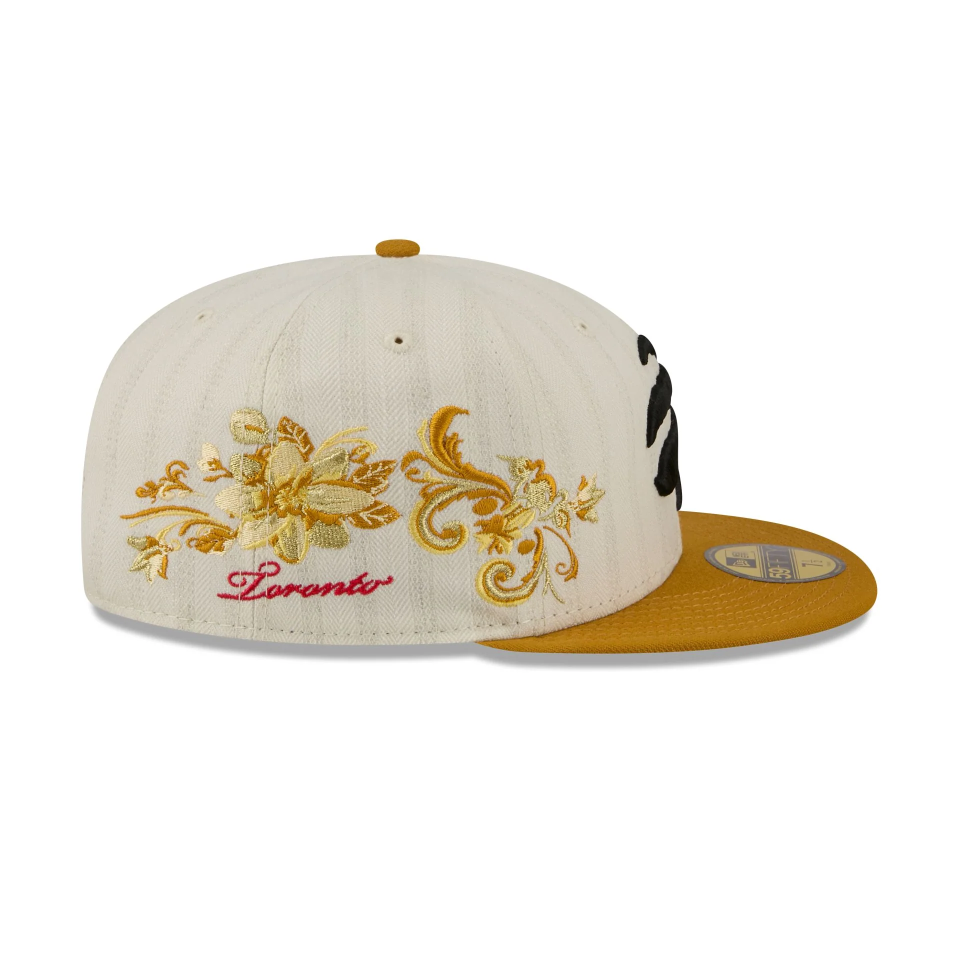 Toronto Raptors Chrome Herringbone 59FIFTY Fitted Hat - Image 4