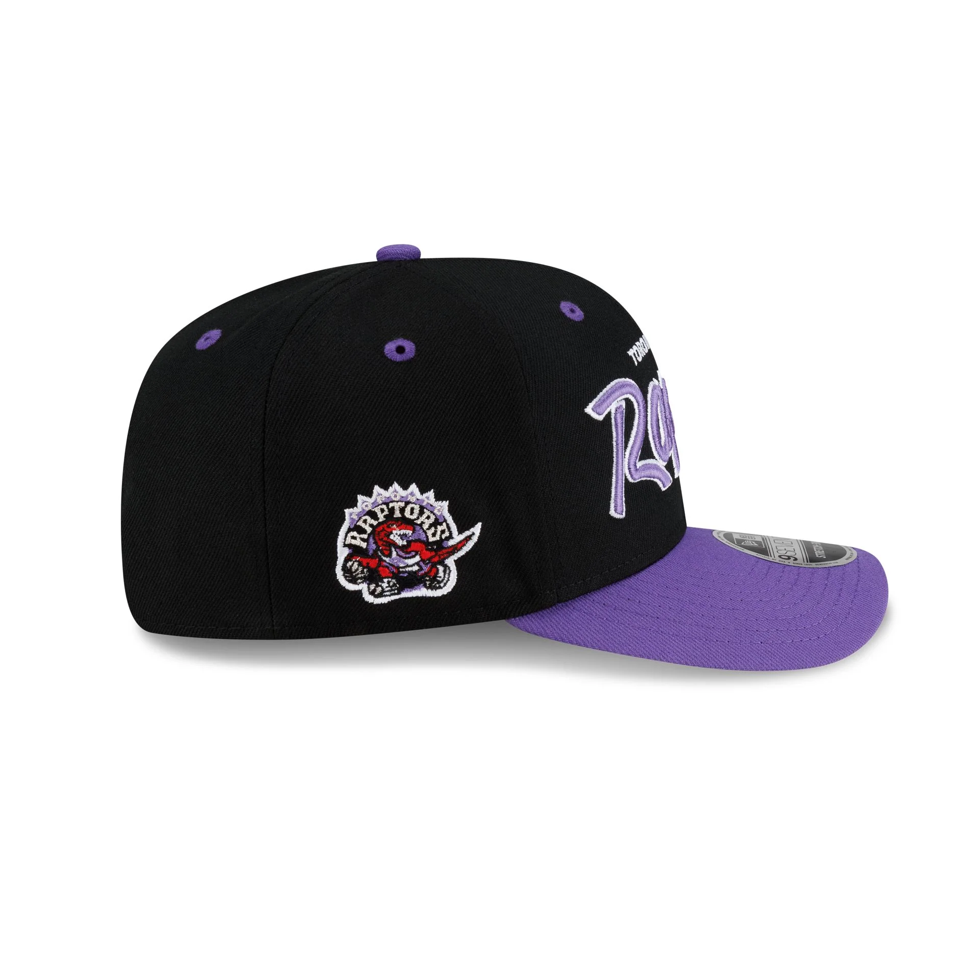 Toronto Raptors Hardwood Classics 90s Script 9SEVENTY Stretch-Snap Hat - Image 4
