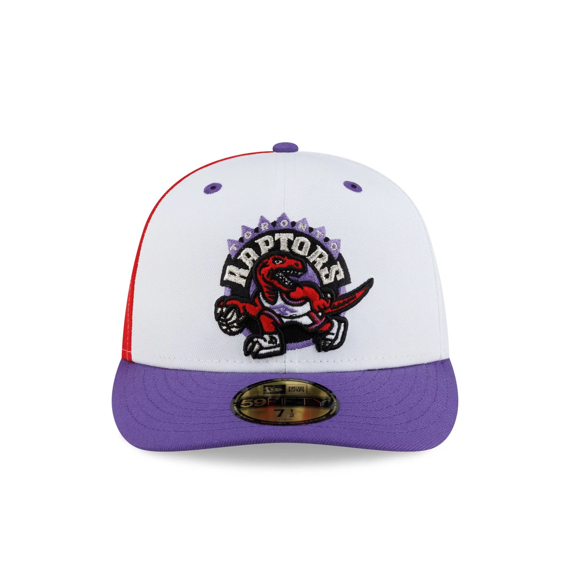Toronto Raptors Hardwood Classics 90s White 59FIFTY Fitted Hat - Image 2