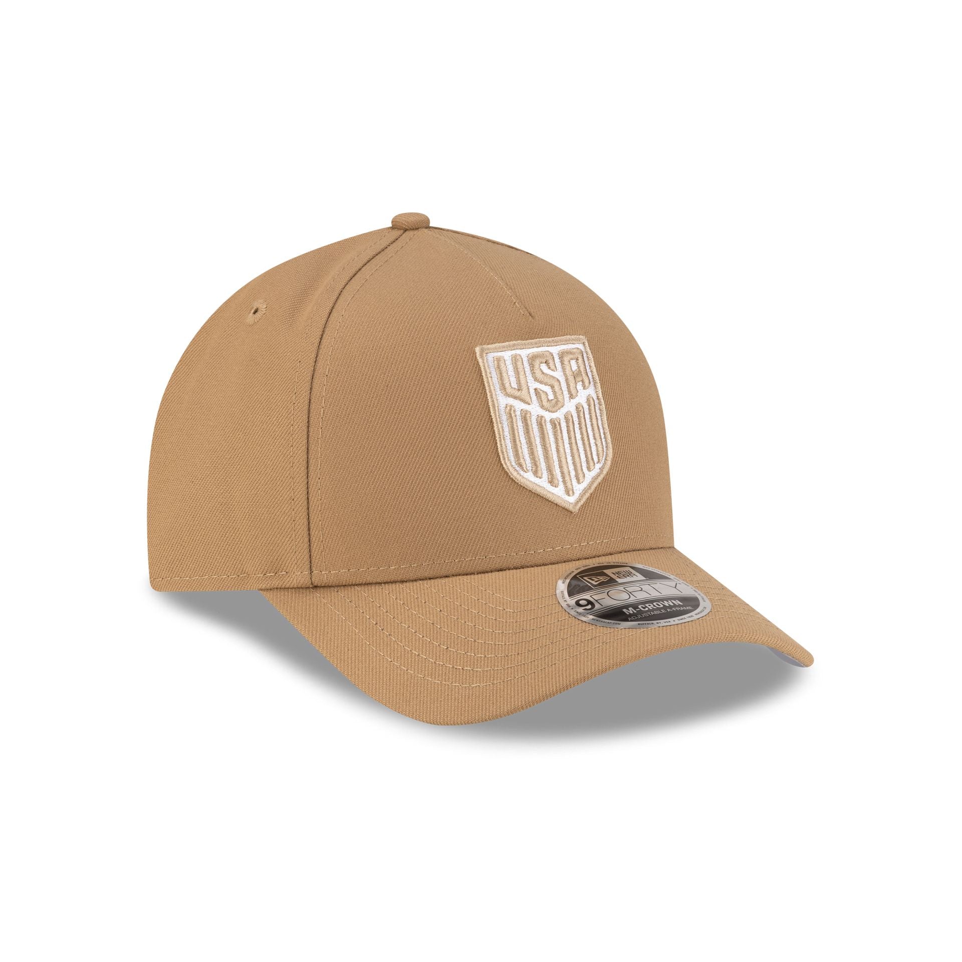 U.S. Soccer Men's National Team Khaki 9FORTY M-Crown A-Frame Snapback Hat - Image 3