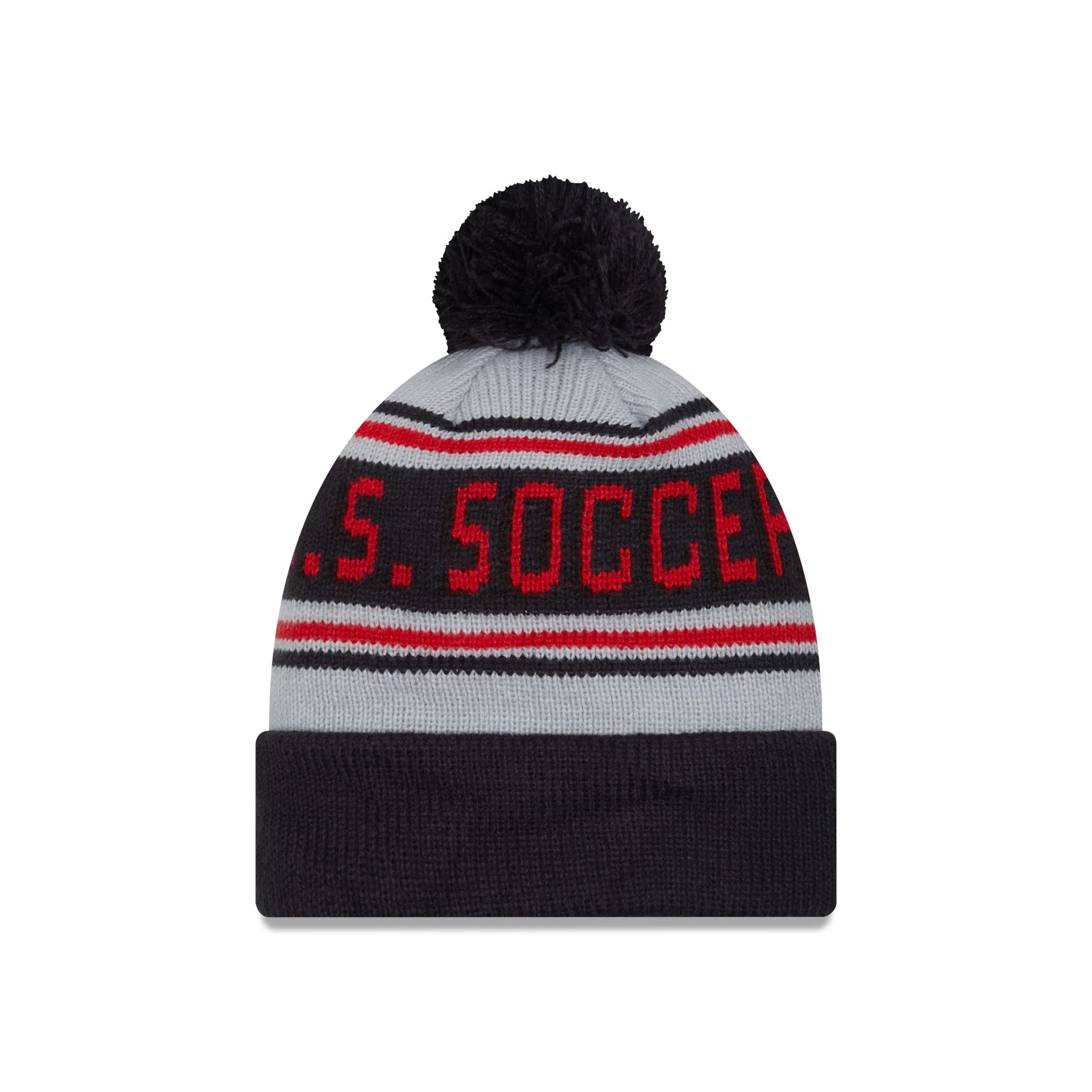 U.S. Soccer Men's National Team Navy Pom Knit Hat - Image 2