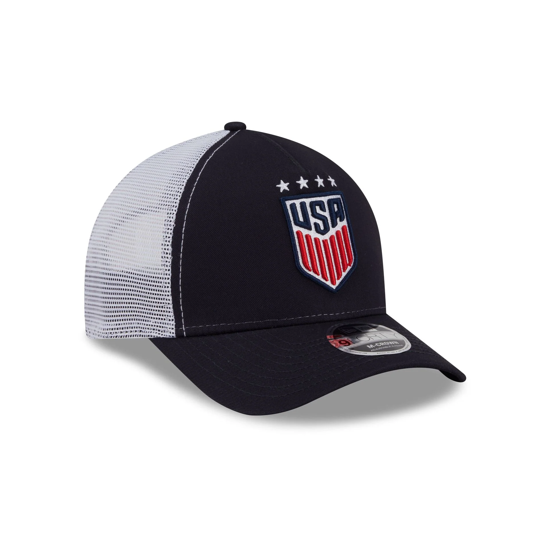 U.S. Soccer Women's National Team Navy 9FORTY M-Crown A-Frame Trucker Hat - Image 3