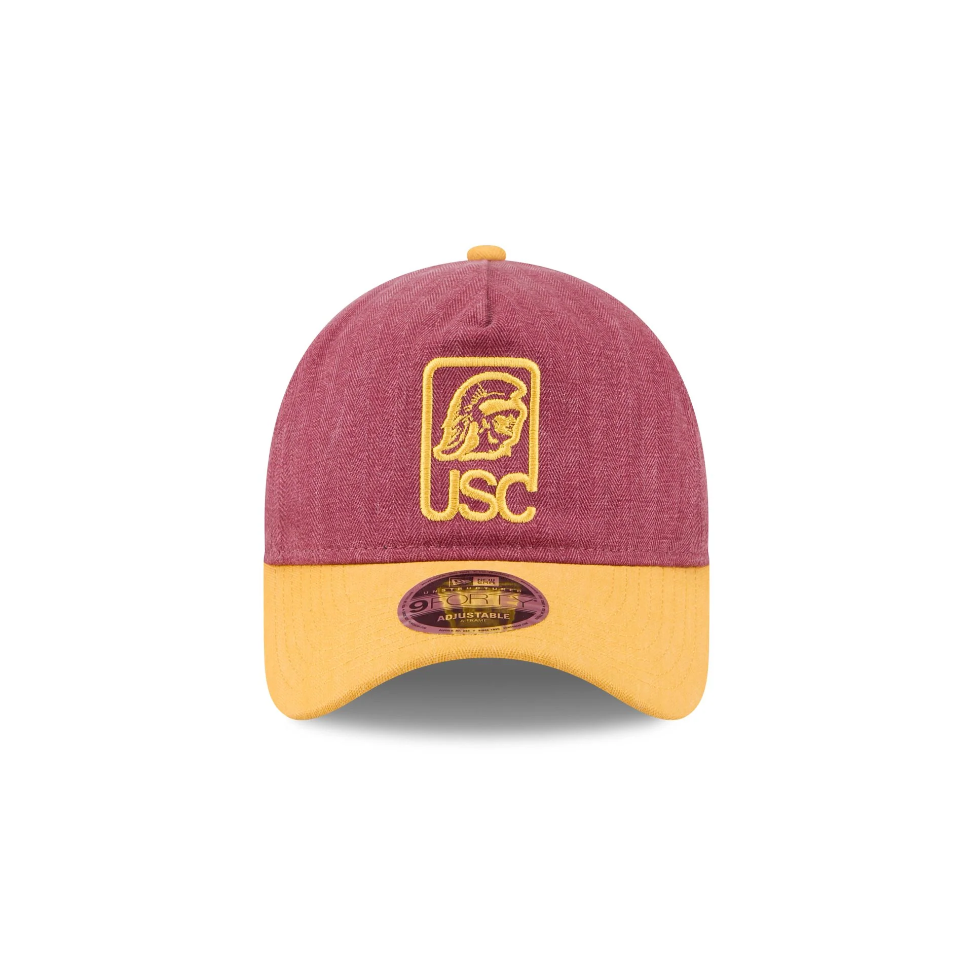 USC Trojans Herringbone Team Colors 9FORTY A-Frame Adjustable Hat - Image 2